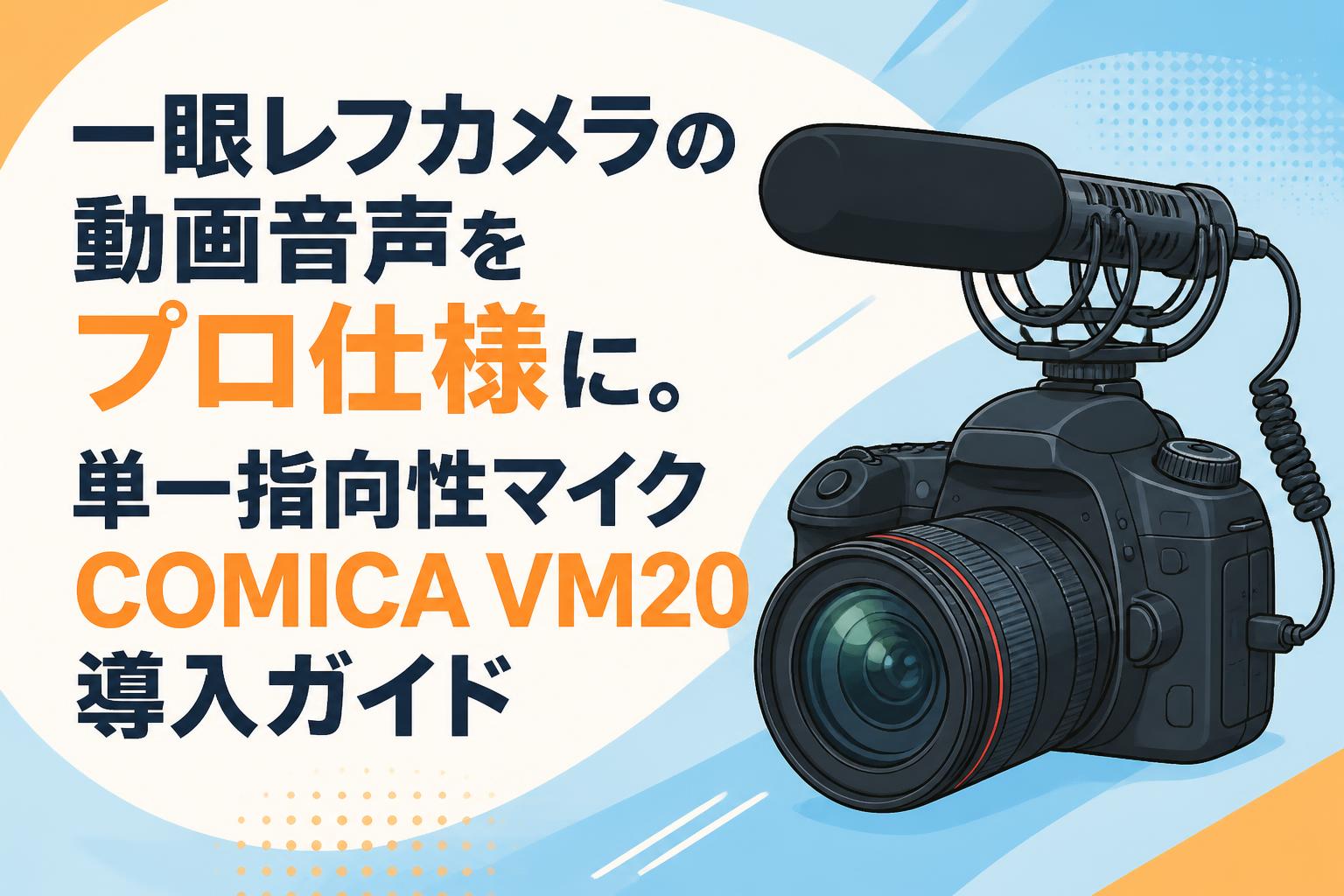 一眼レフカメラの動画音声をプロ仕様に。単一指向性マイクCOMICA VM20