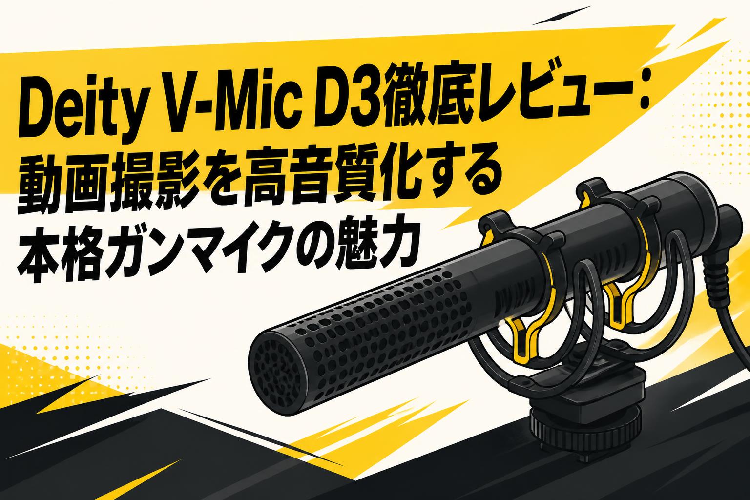 Deity V-Mic D3徹底レビュー：動画撮影を高音質化する本格ガンマイクの