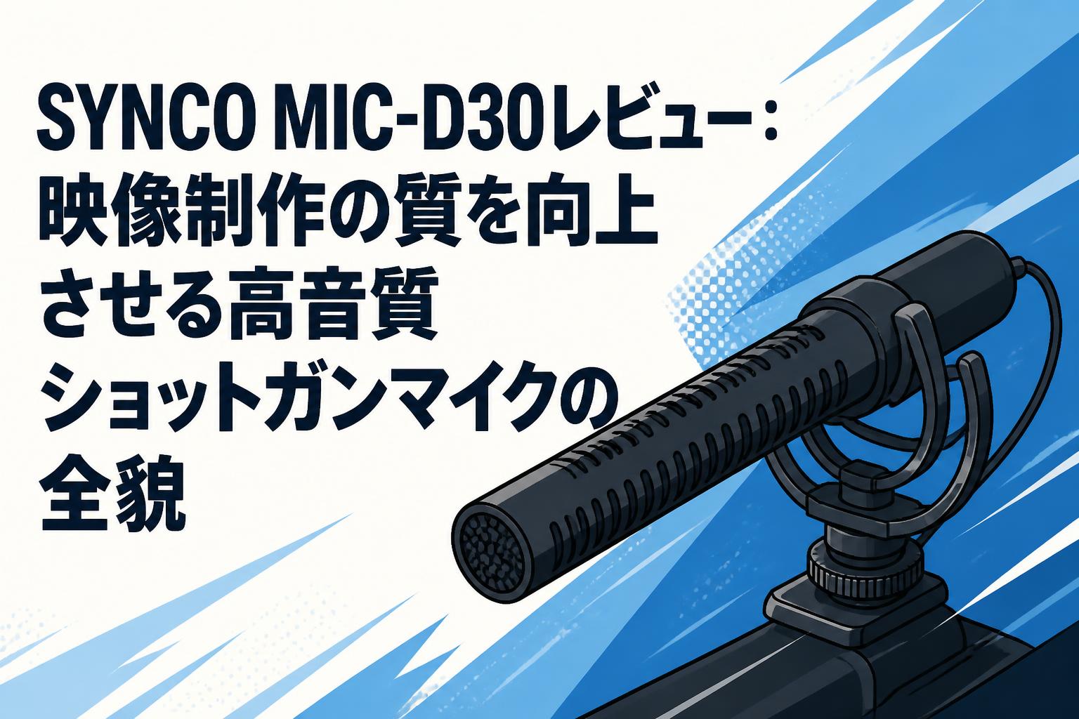 SYNCO Mic-D30 (ウィンドジャマー付きコンデンサーマイク) SYNCO MIC-D30レビュー：映像制作の質を向上させる高音質ショット