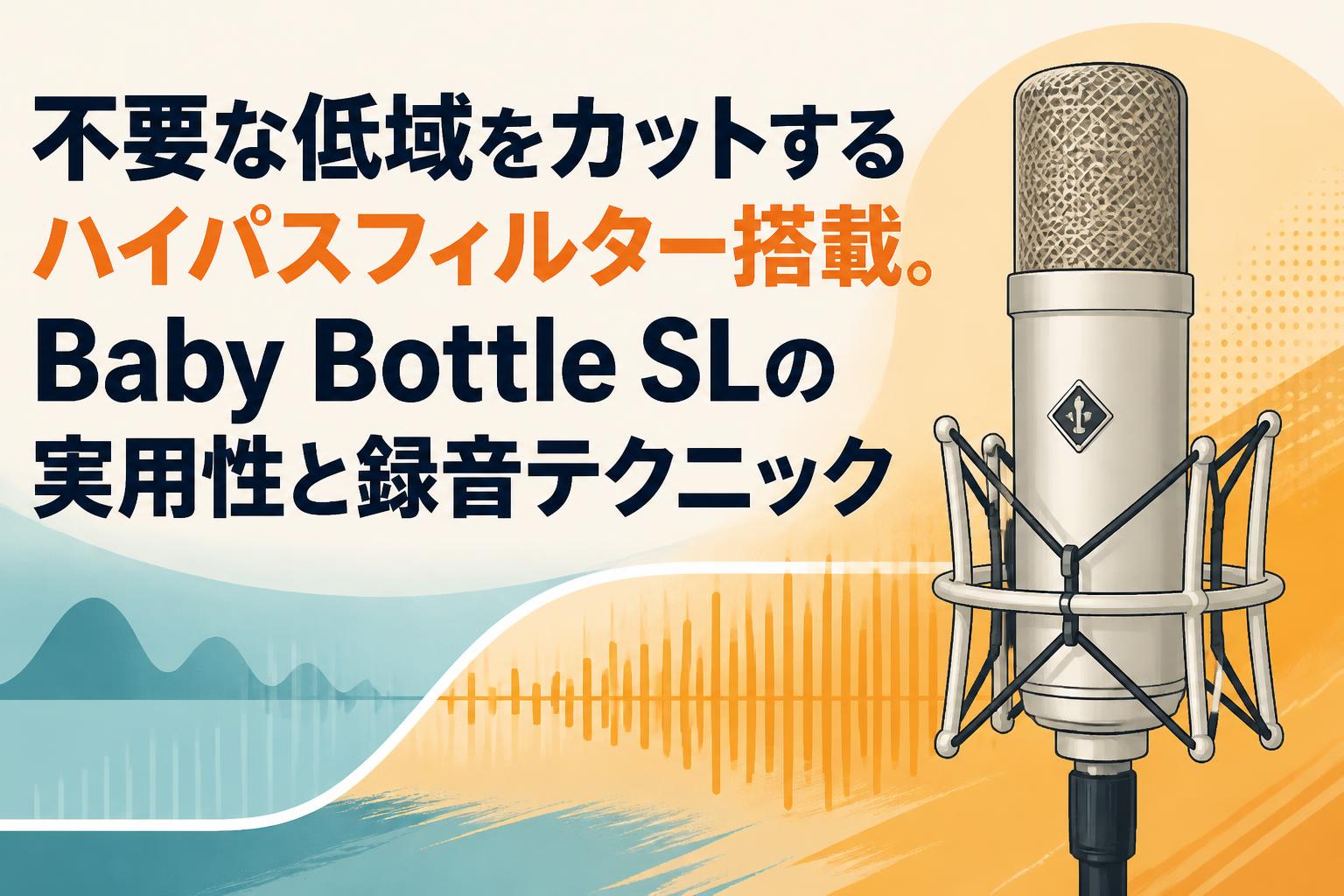 不要な低域をカットするハイパスフィルター搭載。Baby Bottle SLの実用