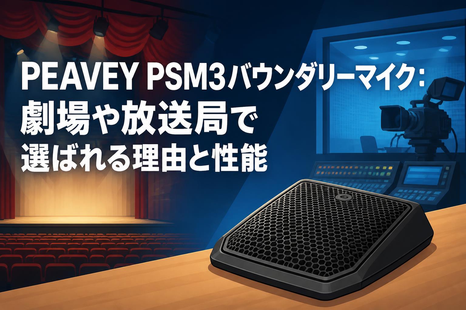 PEAVEY PSM3バウンダリーマイク：劇場や放送局で選ばれる理由と性能