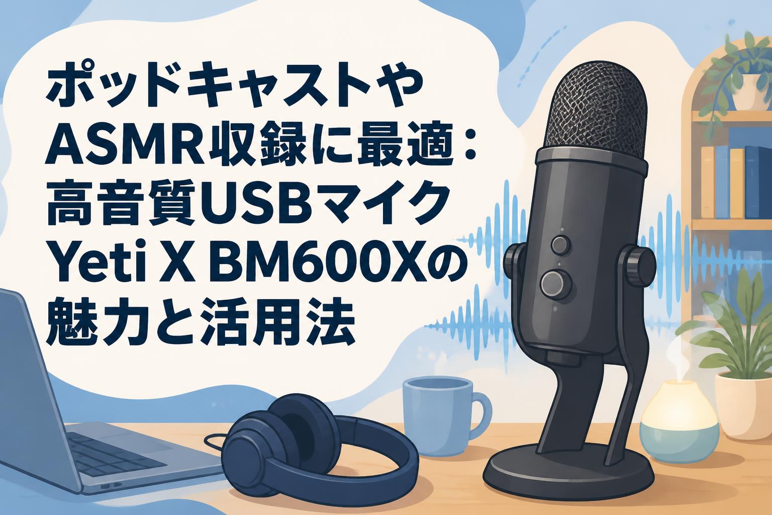 ポッドキャストやASMR収録に最適：高音質USBマイクYeti X BM600Xの魅力
