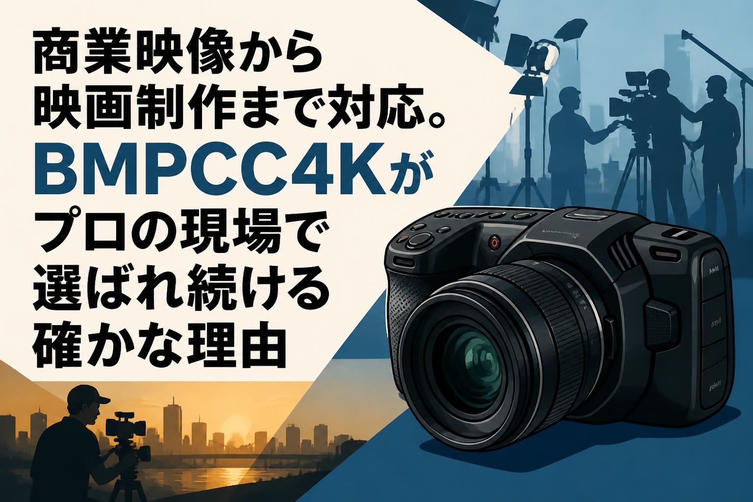商業映像から映画制作まで対応。BMPCC4Kがプロの現場で選ばれ続ける