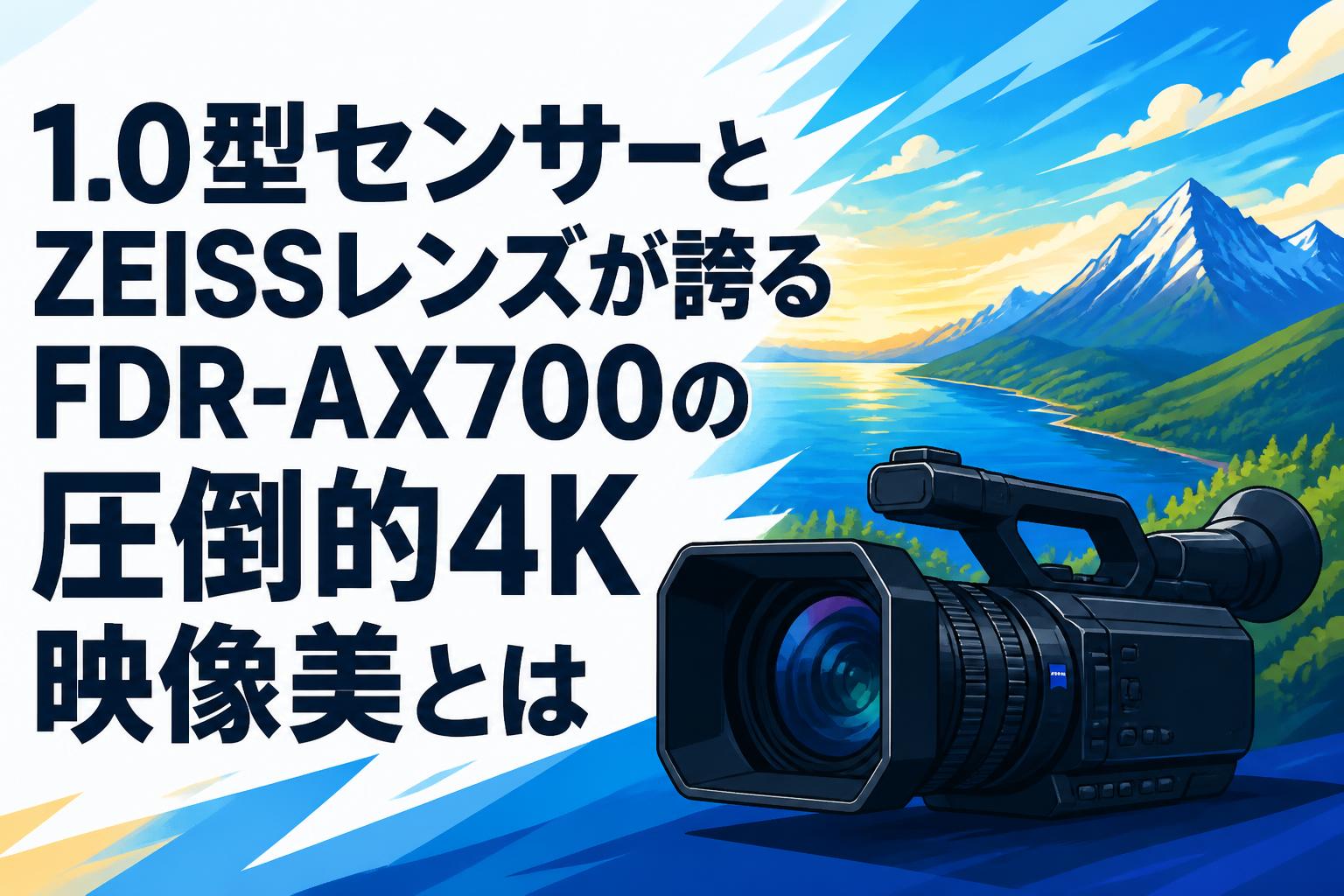 1.0型センサーとZEISSレンズが誇るFDR-AX700の圧倒的4K映像美とは