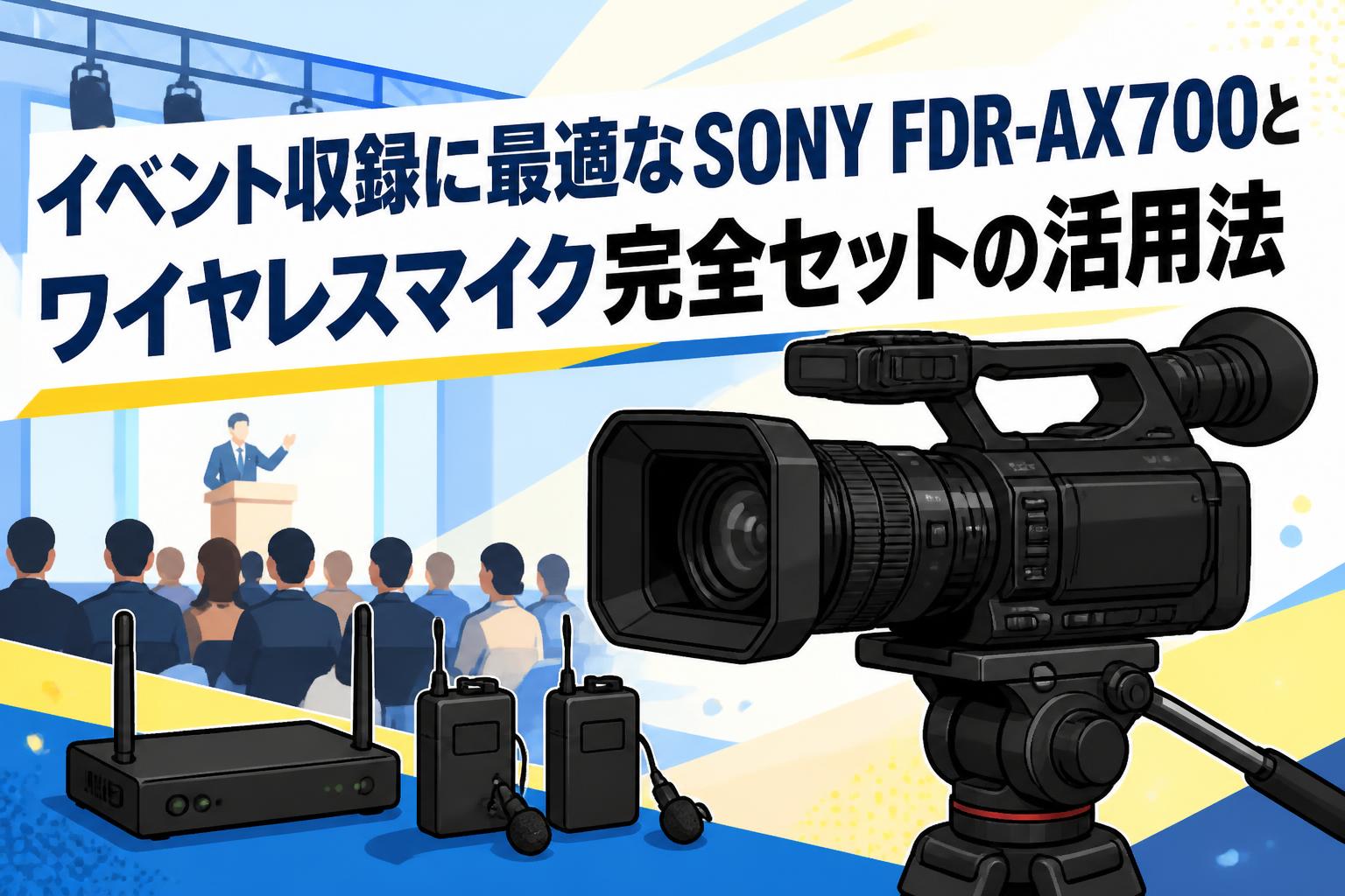 イベント収録に最適なSONY FDR-AX700とワイヤレスマイク完全セットの