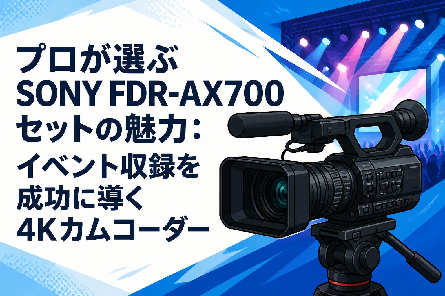 プロが選ぶSONY FDR-AX700セットの魅力：イベント収録を成功に導く4K