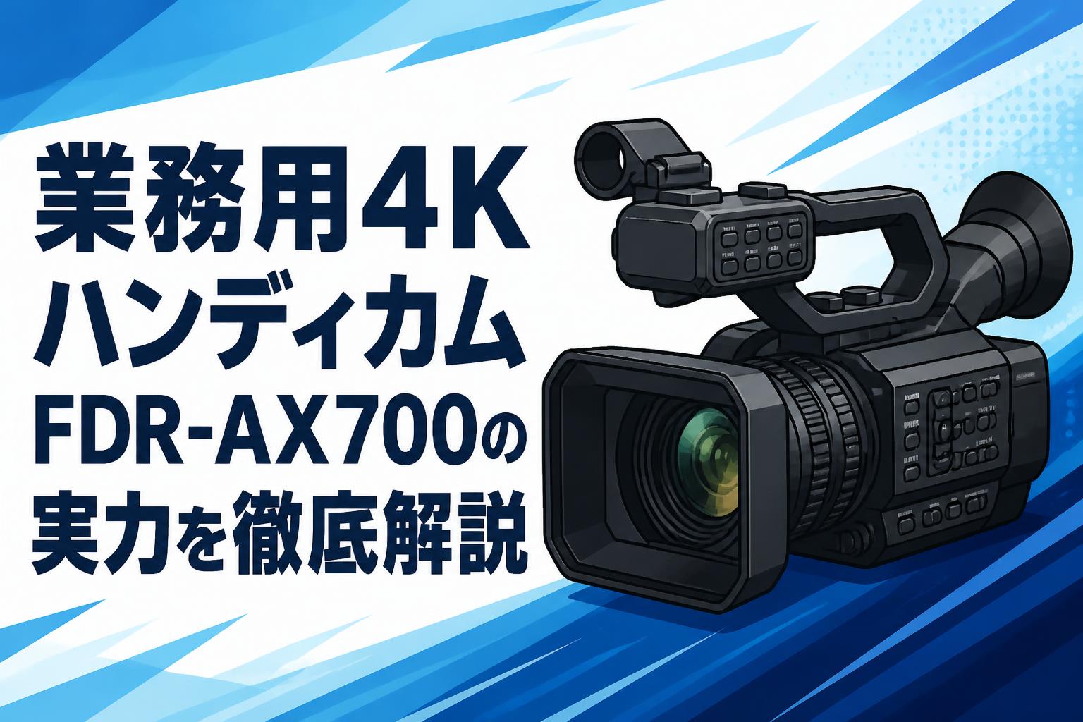 業務用4KハンディカムFDR-AX700の実力を徹底解説 | PANDA TIMES