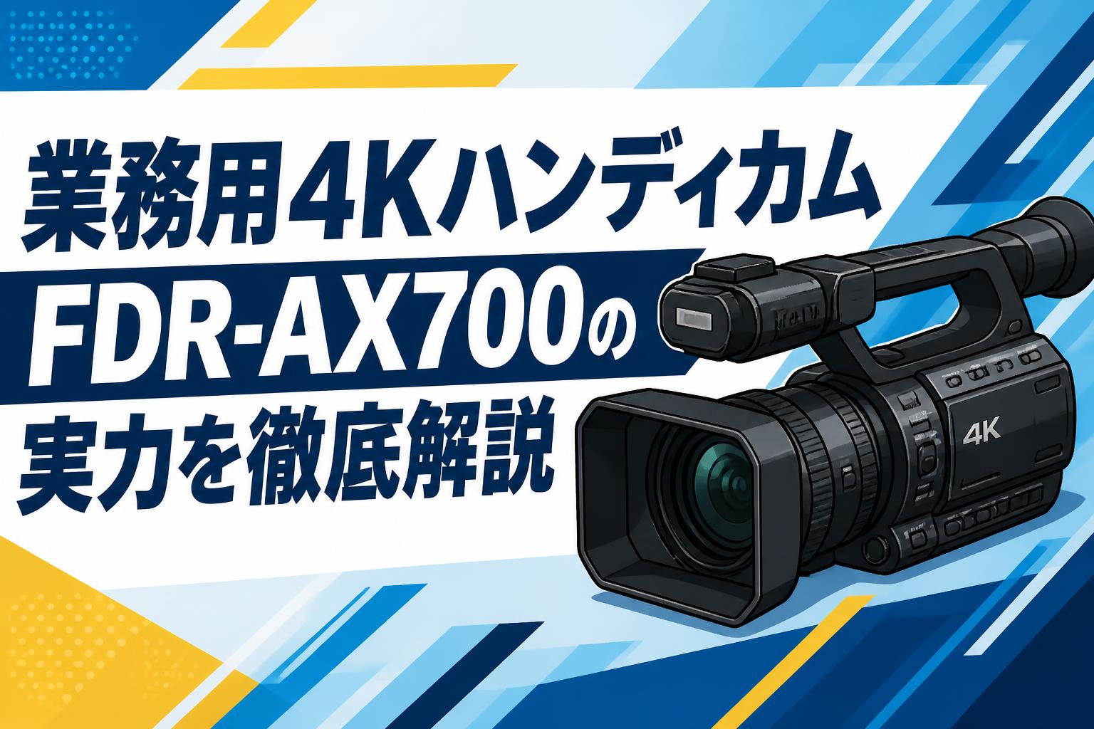 業務用4KハンディカムFDR-AX700の実力を徹底解説 | PANDA TIMES