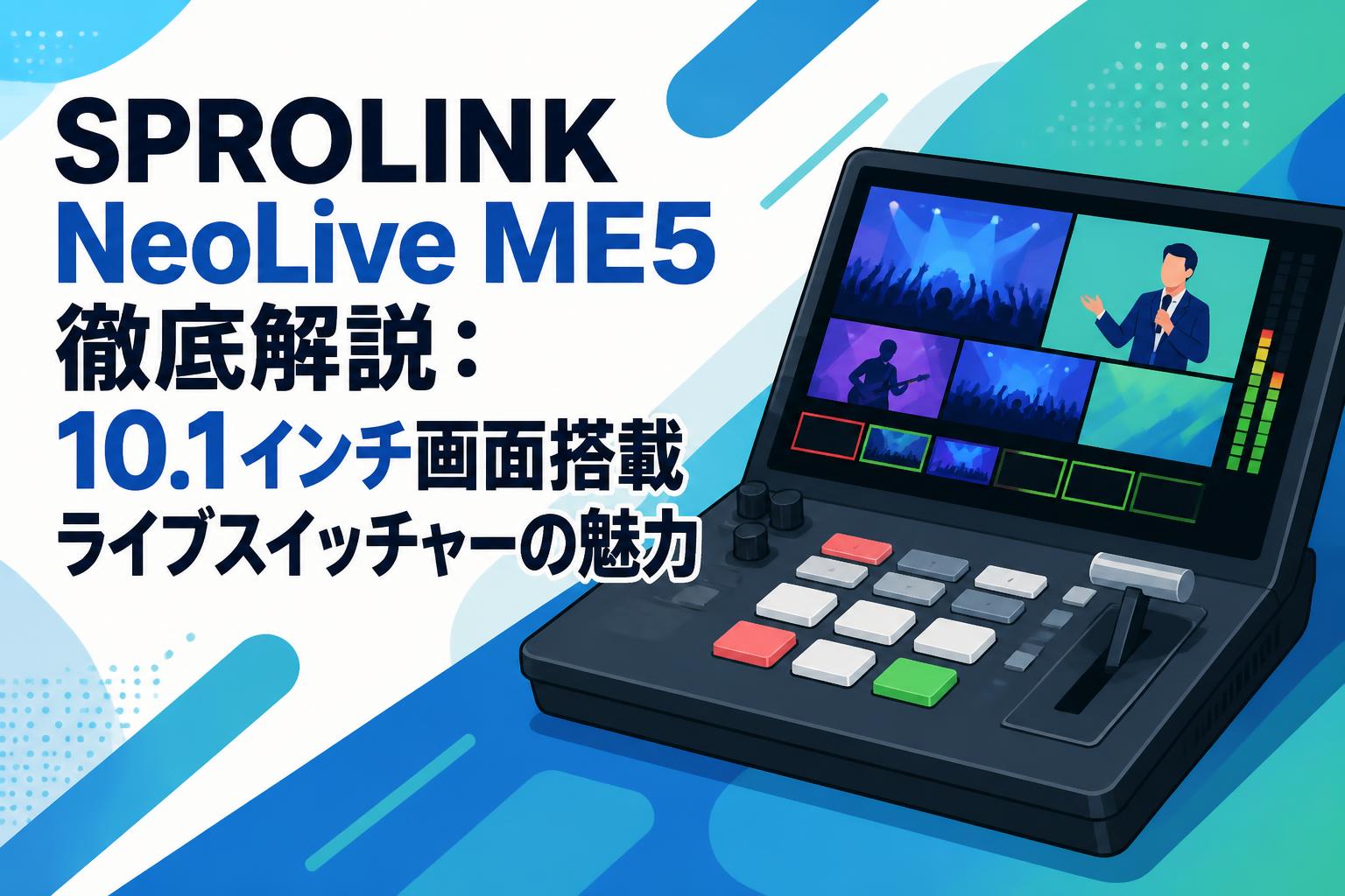 SPROLINK NeoLive ME5徹底解説：10.1インチ画面搭載ライブスイッチャー