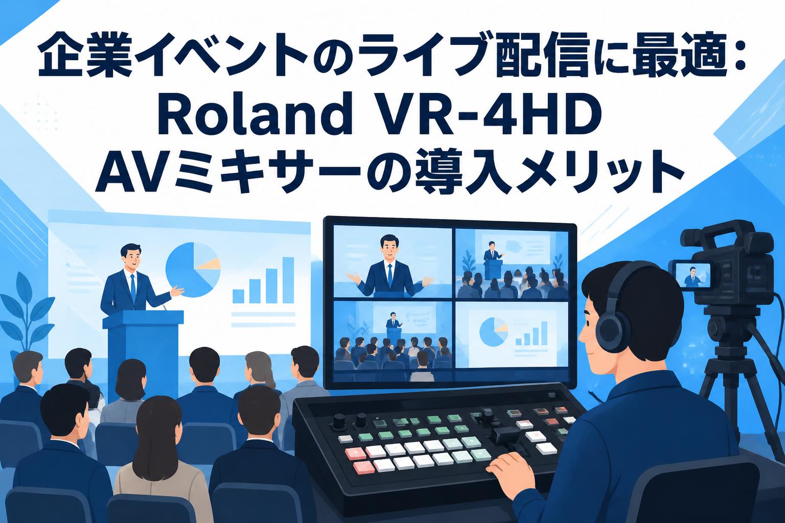 配信用♡ 企業イベントのライブ配信に最適：Roland VR-4HD AVミキサーの導入