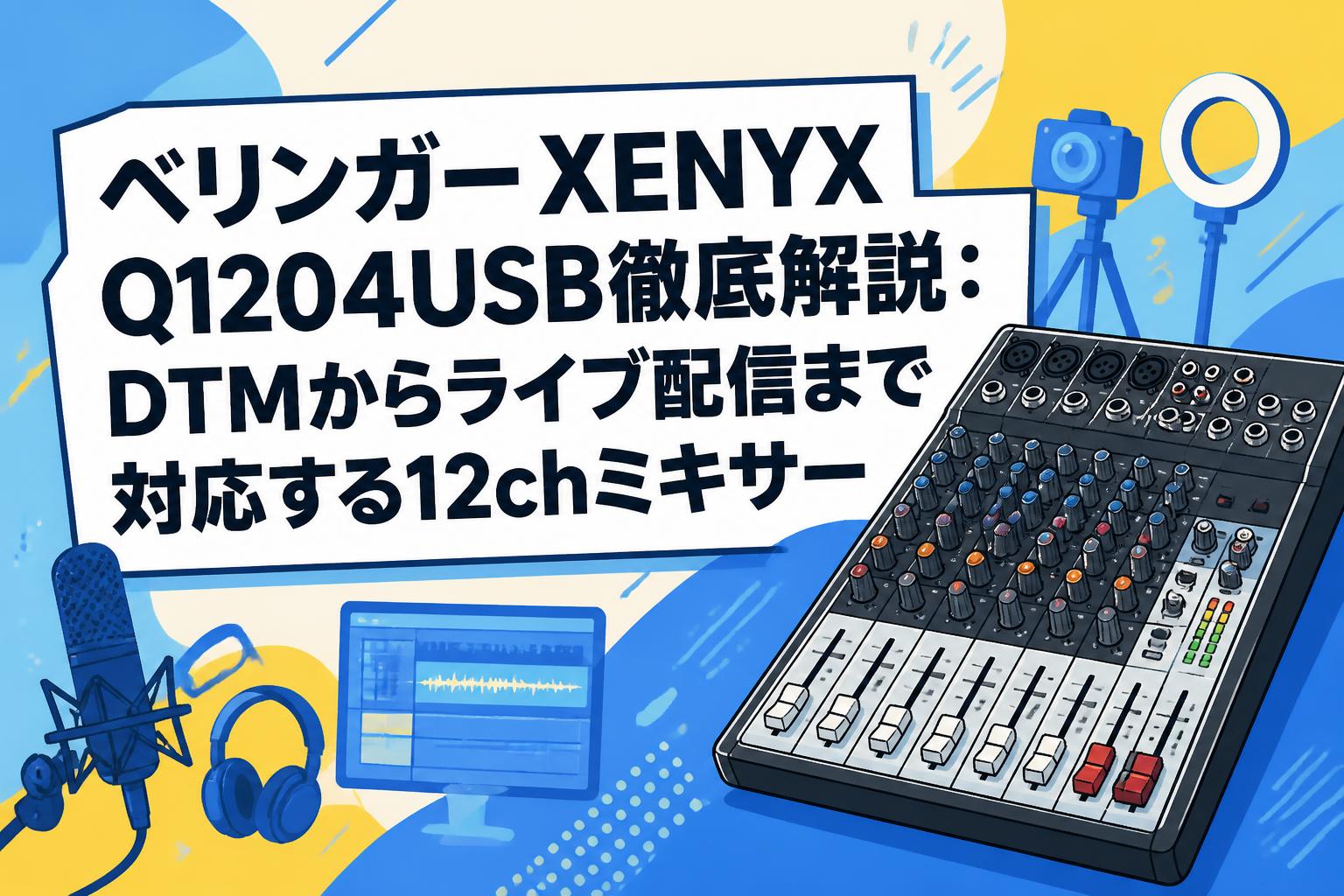 ベリンガー XENYX Q1204USB徹底解説：DTMからライブ配信まで対応する