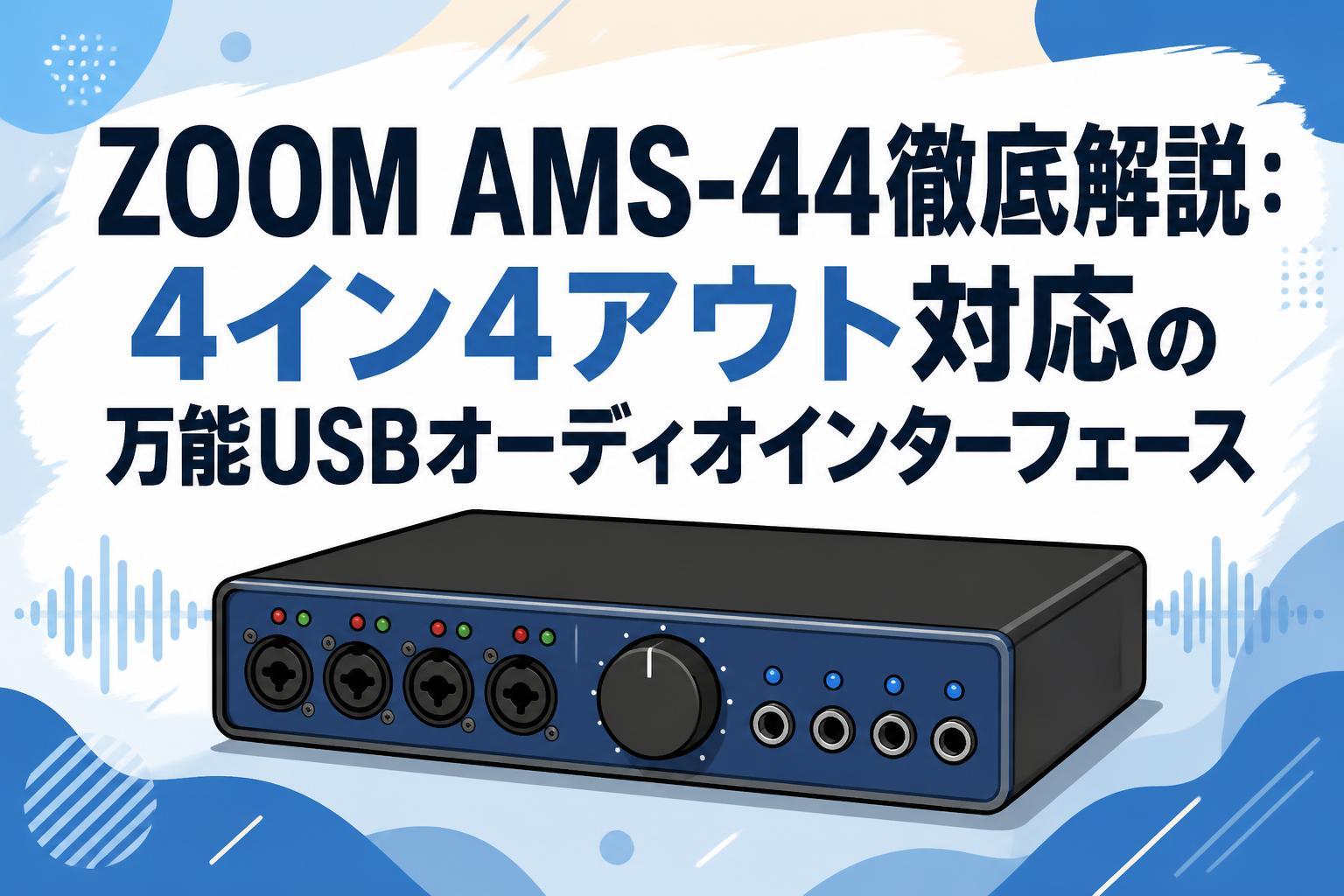 ZOOM AMS-44徹底解説：4イン4アウト対応の万能USBオーディオ