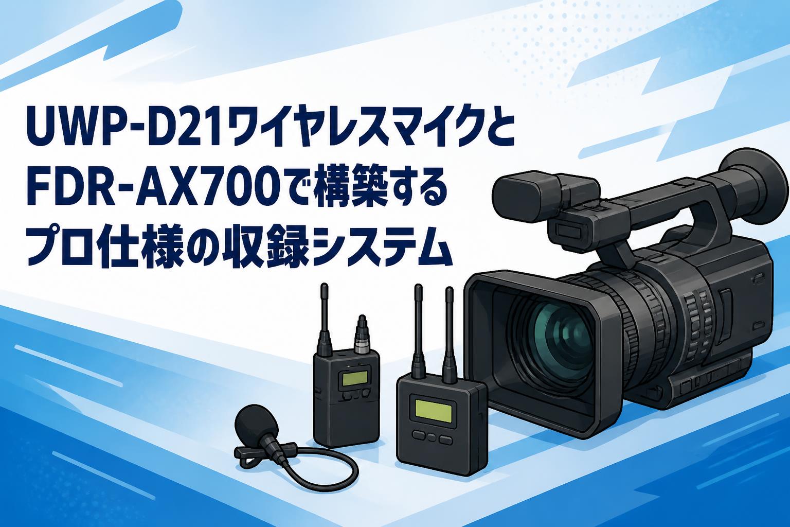 UWP-D21ワイヤレスマイクとFDR-AX700で構築するプロ仕様の収録システム