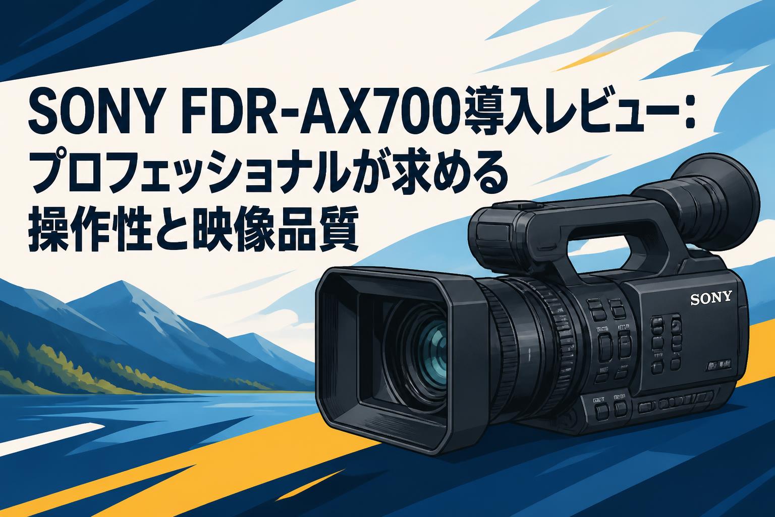 SONY FDR-AX700導入レビュー：プロフェッショナルが求める操作性と映像