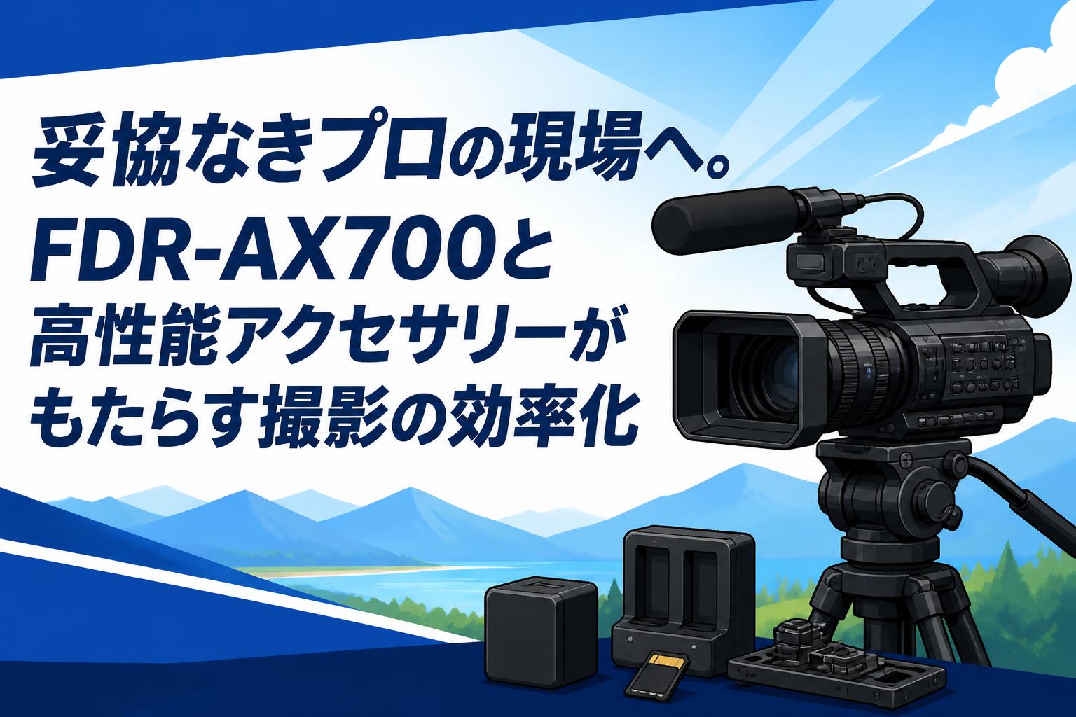 妥協なきプロの現場へ。FDR-AX700と高性能アクセサリーがもたらす撮影