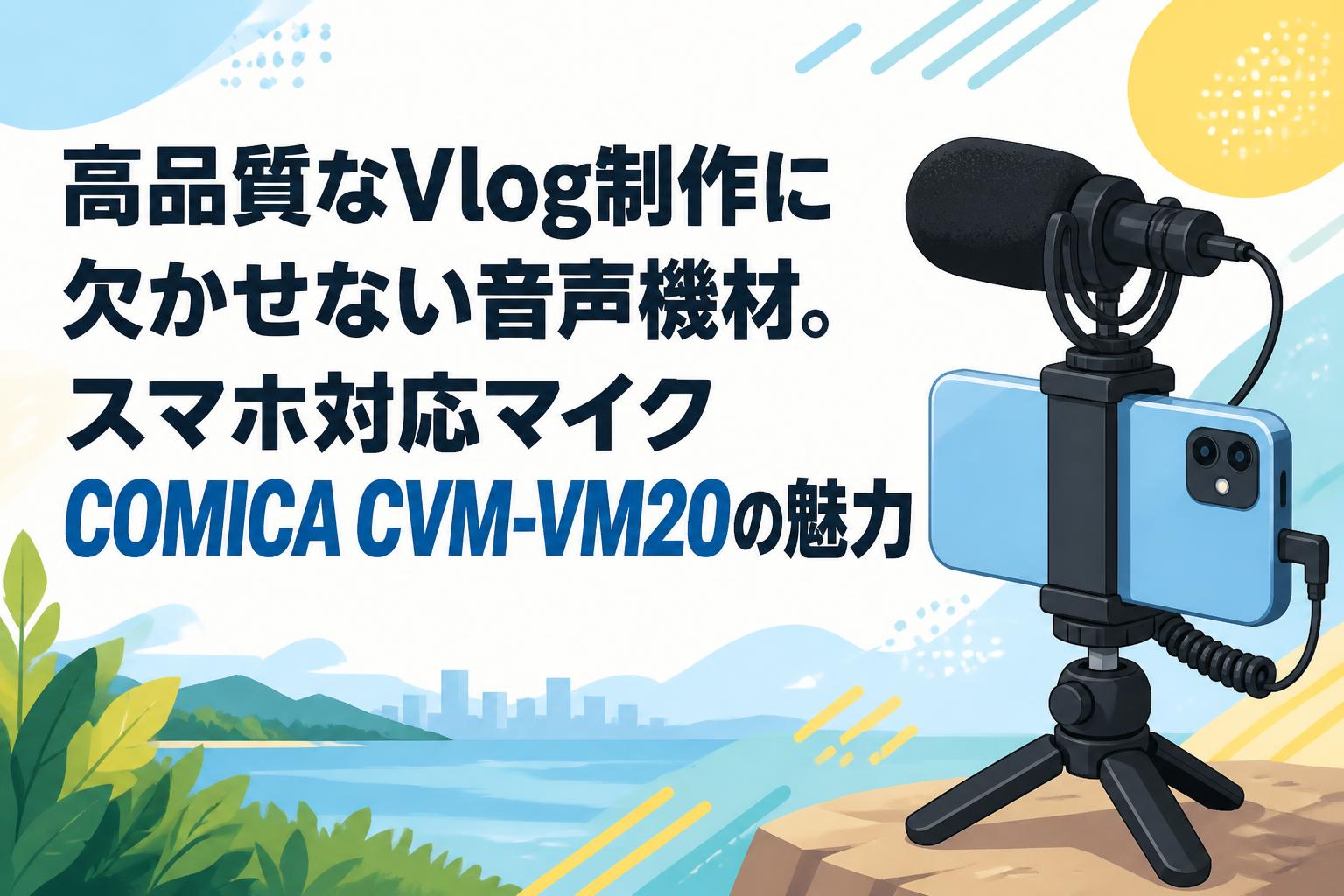 高品質なVlog制作に欠かせない音声機材。スマホ対応マイクCOMICA CVM