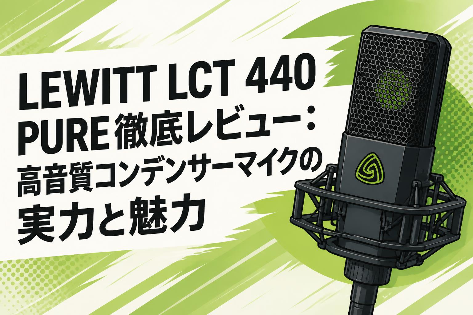 LEWITT LCT 440 PURE徹底レビュー：高音質コンデンサーマイクの実力と