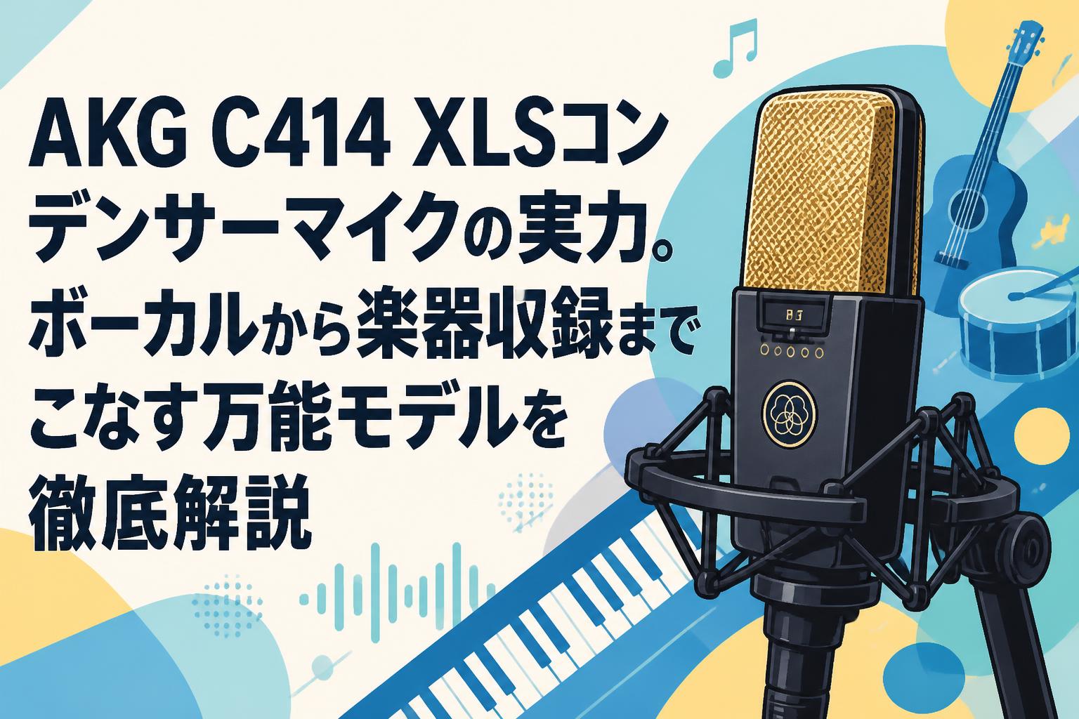 AKG C414 XLSコンデンサーマイクの実力。ボーカルから楽器収録まで