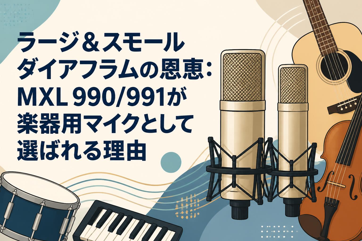 ラージ＆スモールダイアフラムの恩恵：MXL 990/991が楽器用マイク