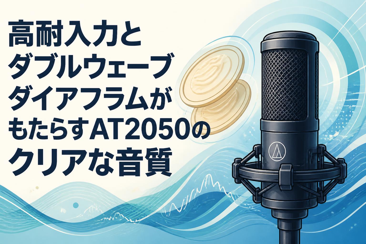 高耐入力とダブルウェーブダイアフラムがもたらすAT2050のクリアな音質