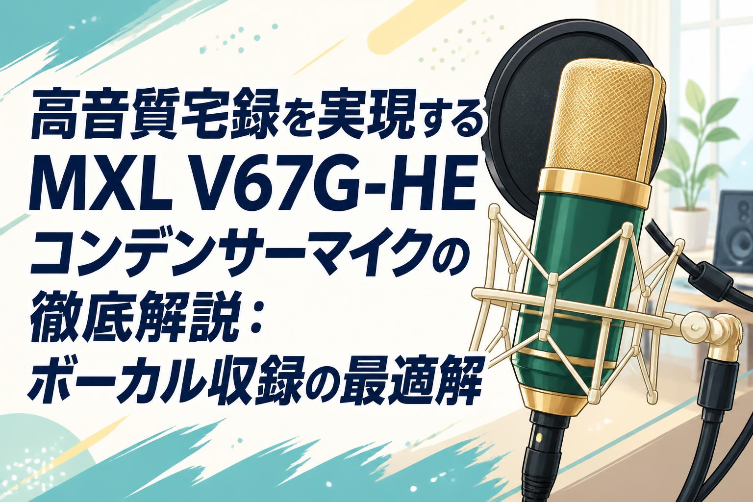 高音質宅録を実現するMXL V67G-HEコンデンサーマイクの徹底解説