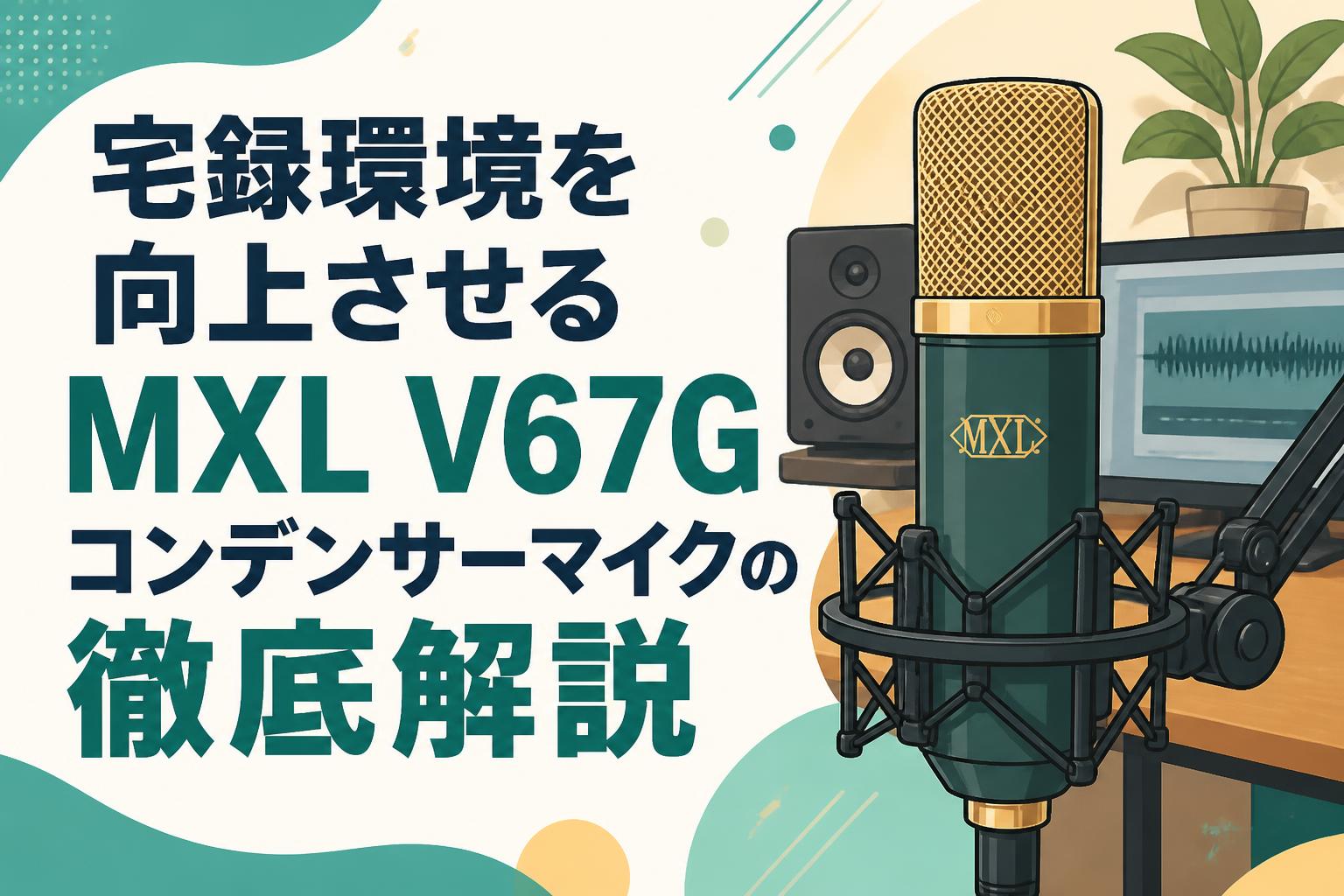MXL V67 コンデンサーマイク 宅録環境を向上させるMXL V67Gコンデンサーマイクの徹底解説 | PANDA