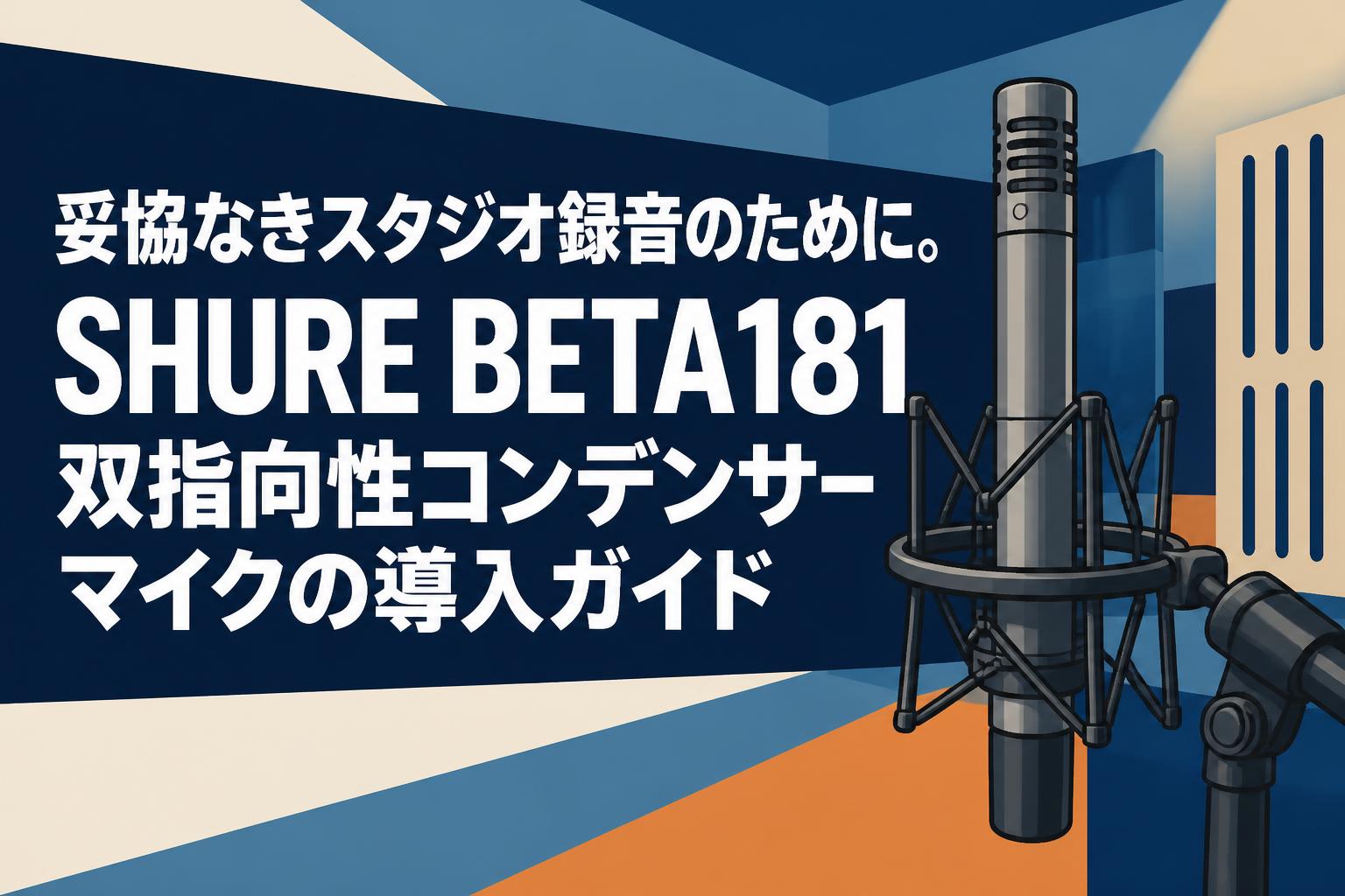 妥協なきスタジオ録音のために。SHURE BETA181双指向性コンデンサー