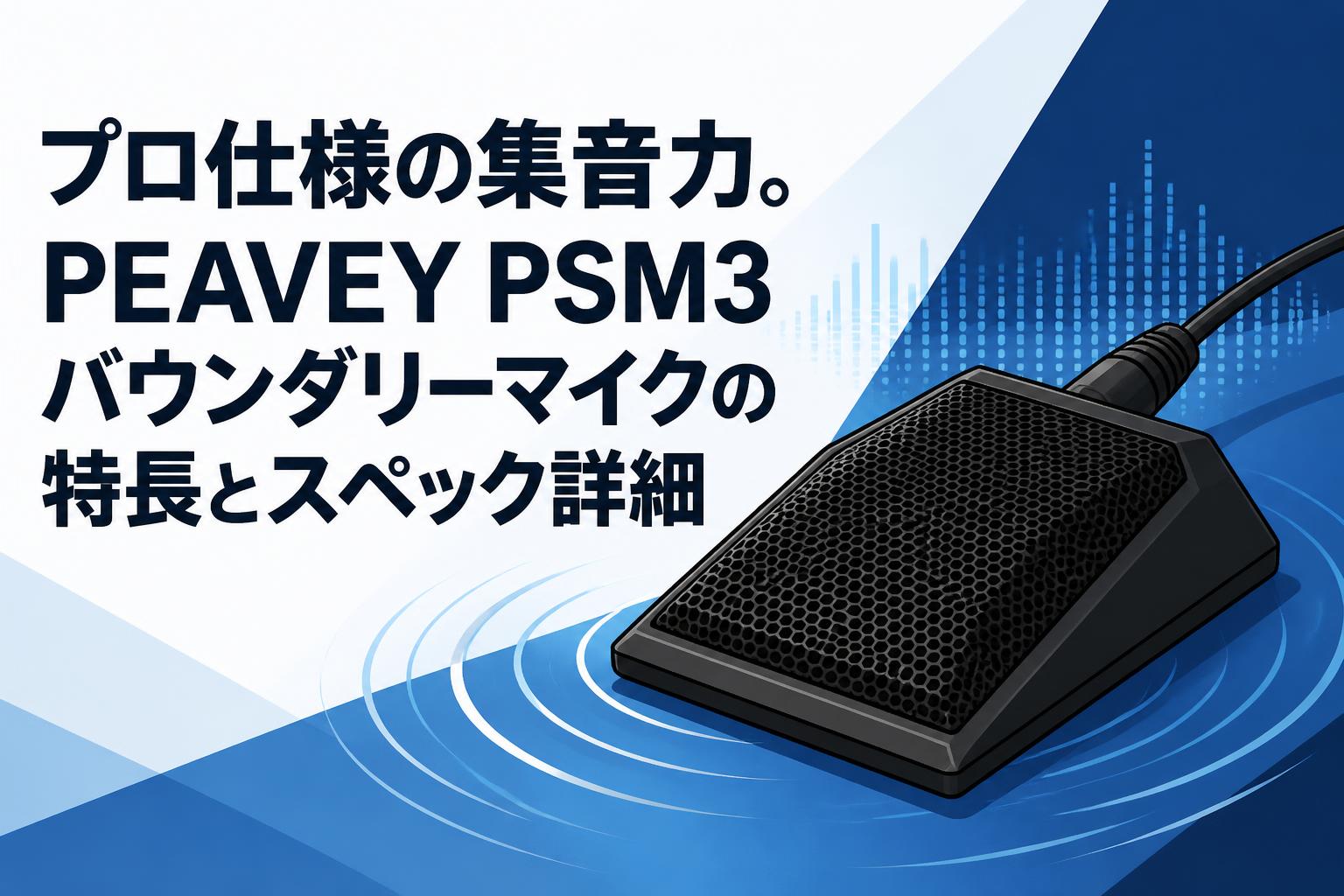 プロ仕様の集音力。PEAVEY PSM3バウンダリーマイクの特長とスペック
