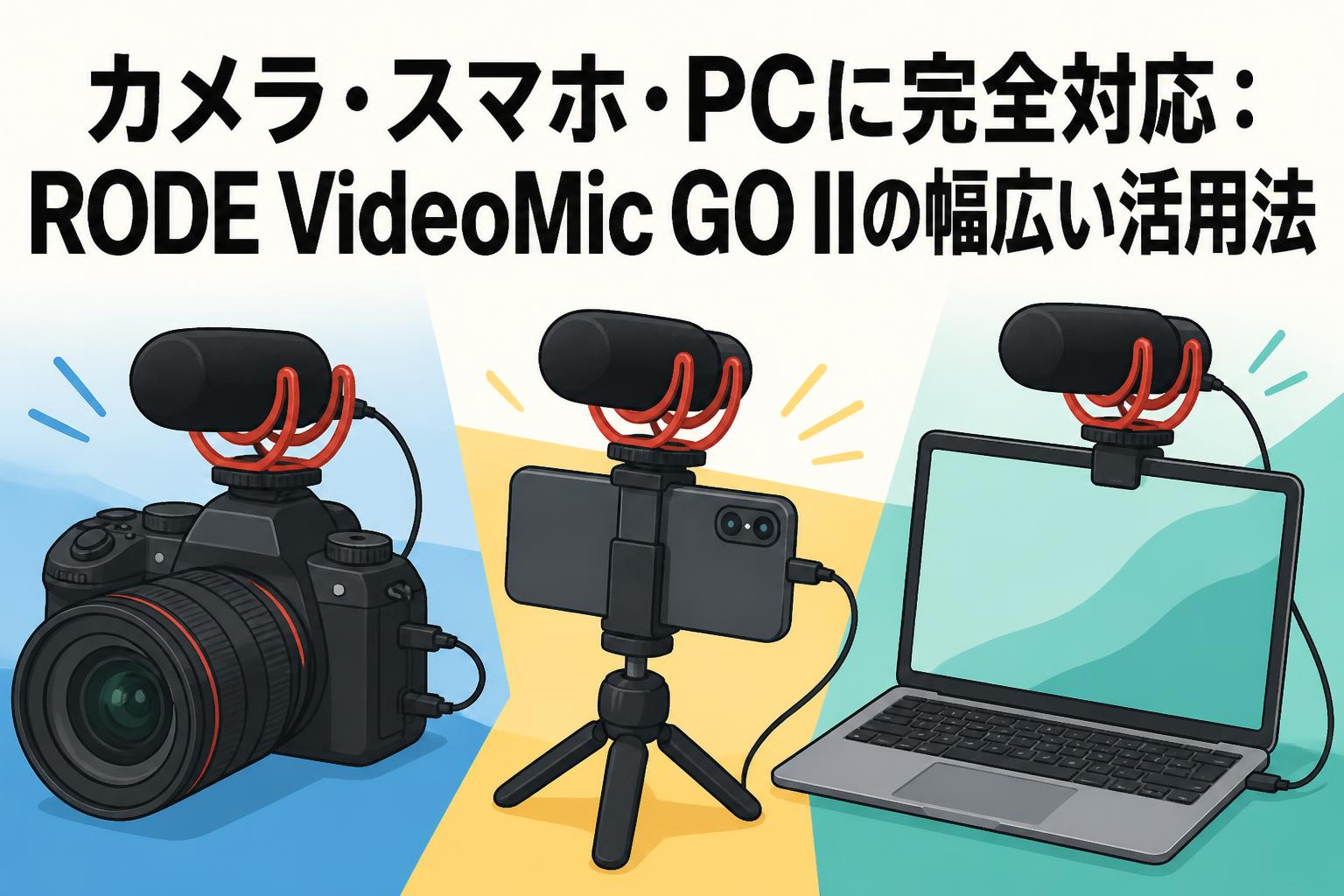 カメラ・スマホ・PCに完全対応：RODE VideoMic GO IIの幅広い活用法