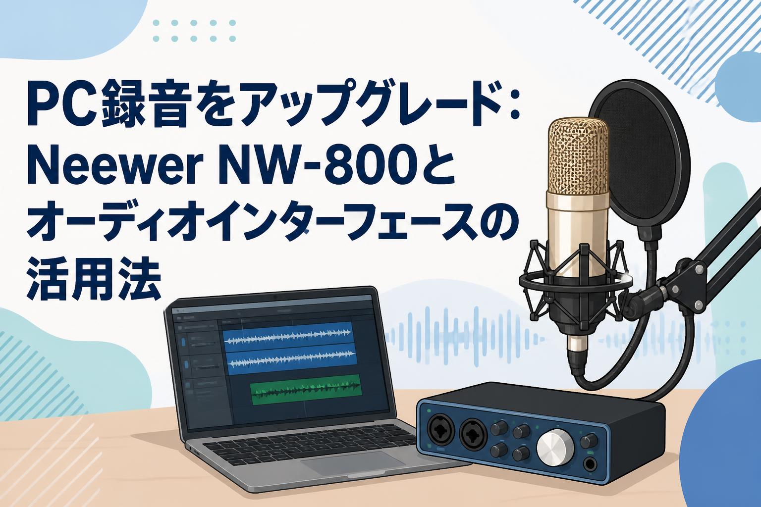 PC録音をアップグレード：Neewer NW-800とオーディオインターフェース