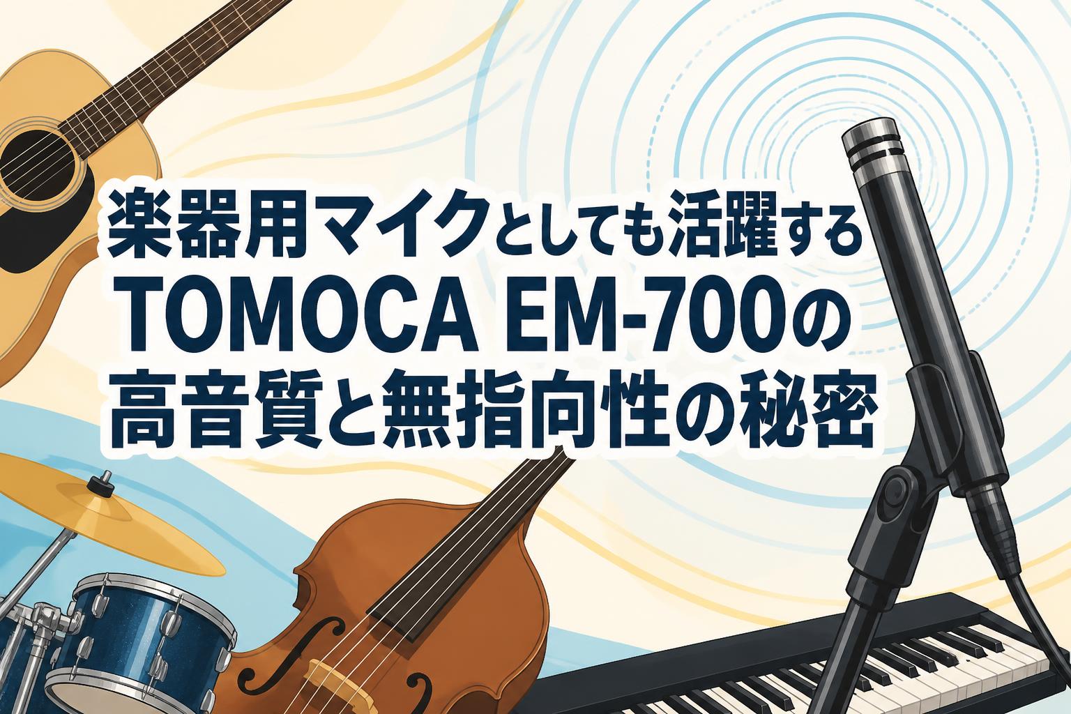 楽器用マイクとしても活躍するTOMOCA EM-700の高音質と無指向性の秘密