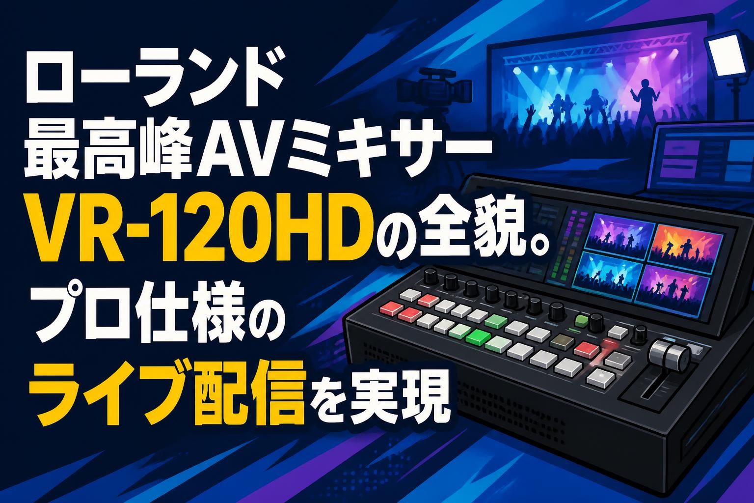 ローランド最高峰AVミキサーVR-120HDの全貌。プロ仕様のライブ配信を