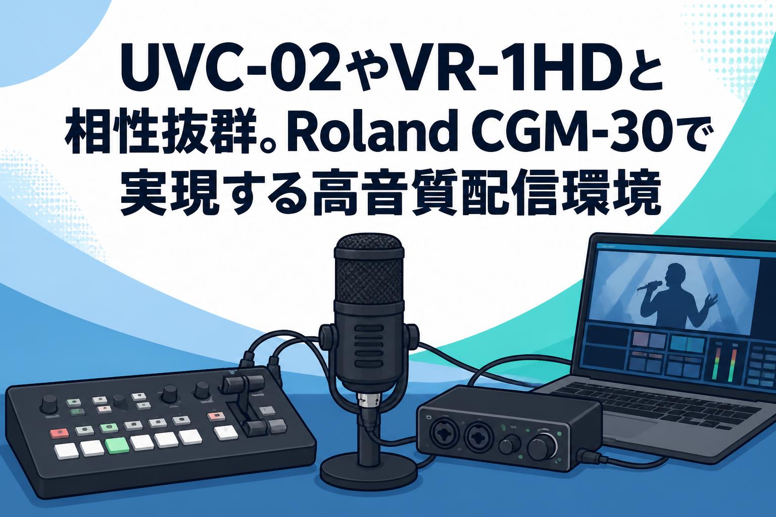 配信機器・PA機器・レコーディング機器 Roland UVC-02 + CGM-30 UVC-02やVR-1HDと相性抜群。Roland CGM-30で実現する高音質配信環境