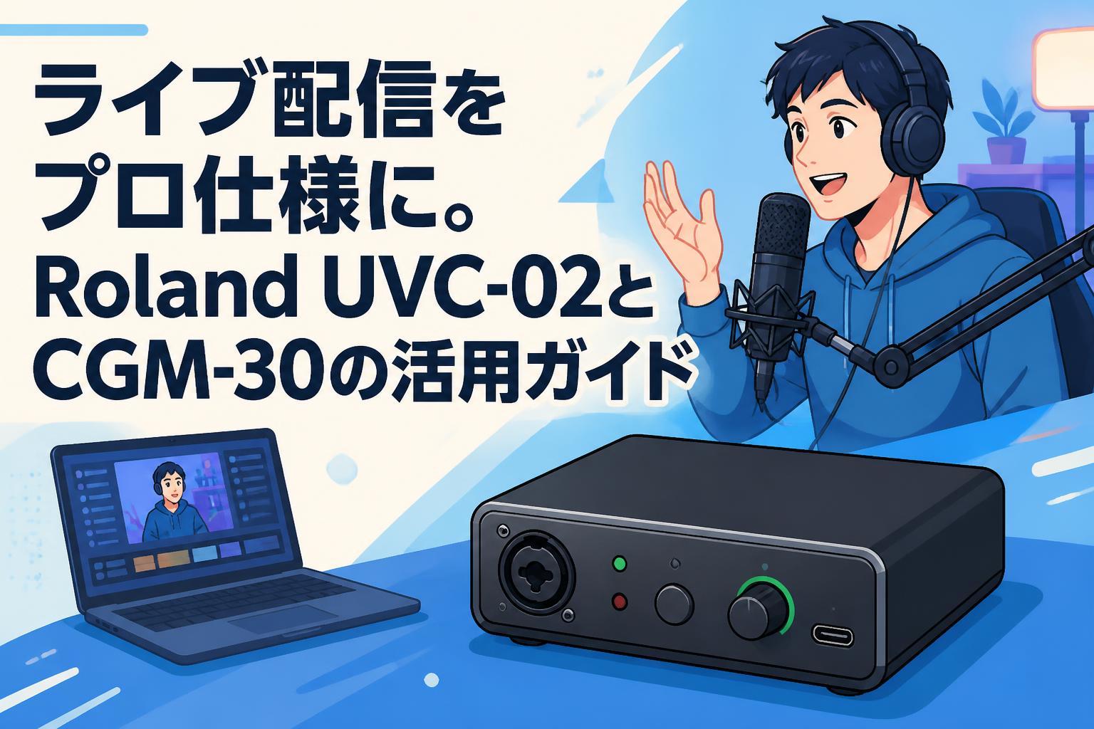配信機器・PA機器・レコーディング機器 Roland UVC-02 + CGM-30 ライブ配信をプロ仕様に。Roland UVC-02とCGM-30の活用ガイド | PANDA