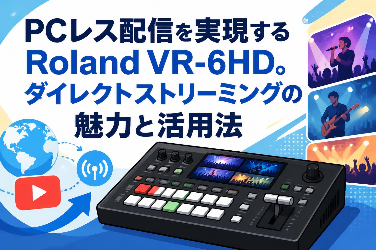 PCレス配信を実現するRoland VR-6HD。ダイレクトストリーミングの魅力
