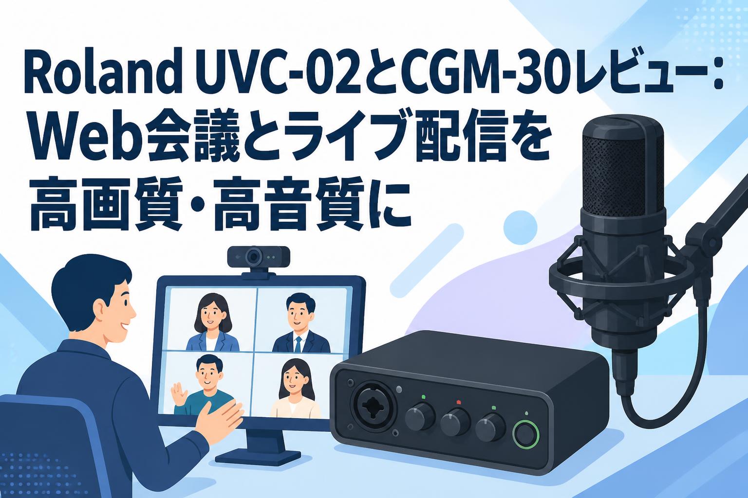 配信機器・PA機器・レコーディング機器 Roland UVC-02 + CGM-30 Roland UVC-02とCGM-30レビュー：Web会議とライブ配信を高画質・高音質