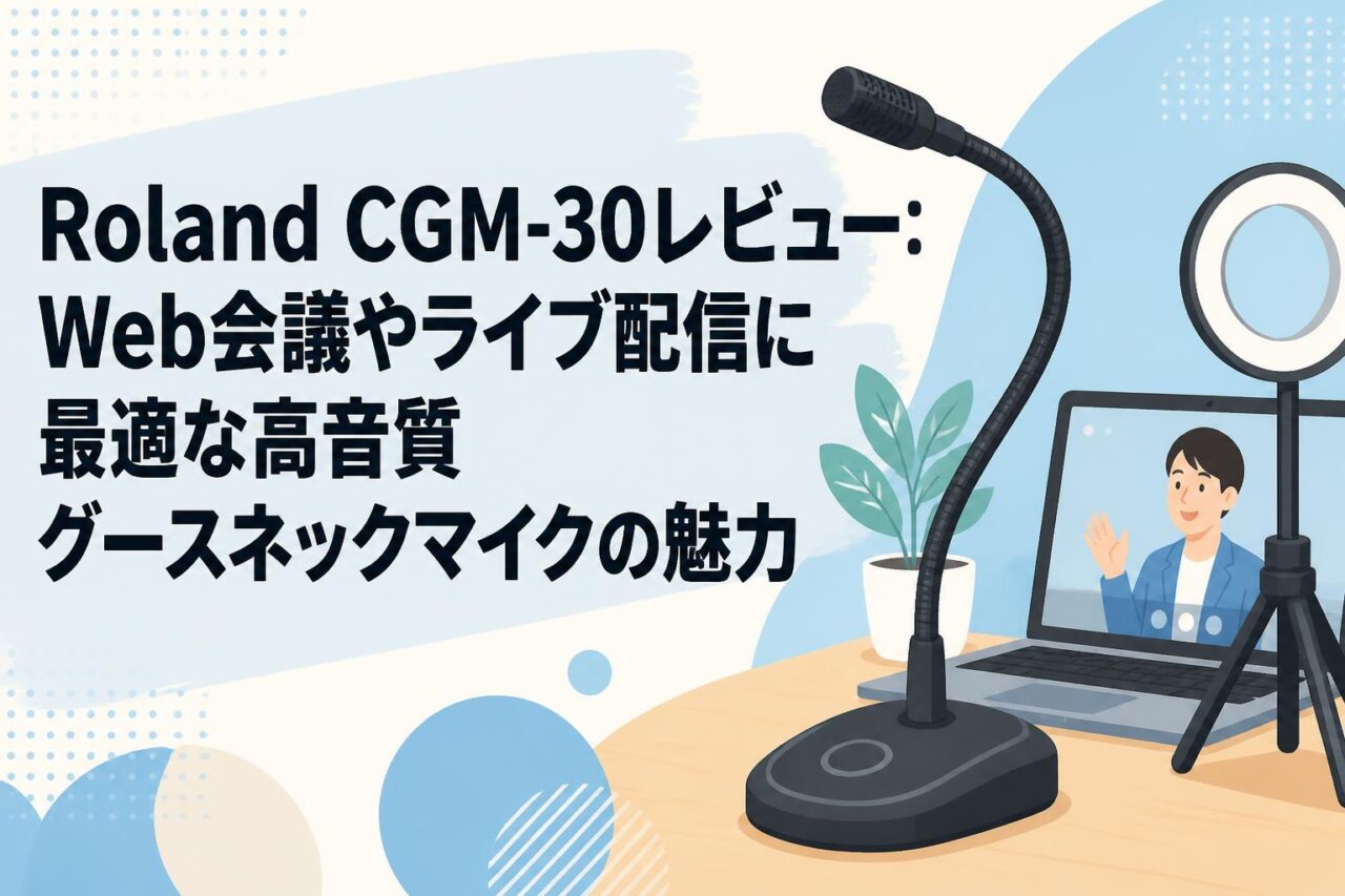 Roland CGM-30レビュー：Web会議やライブ配信に最適な高音質