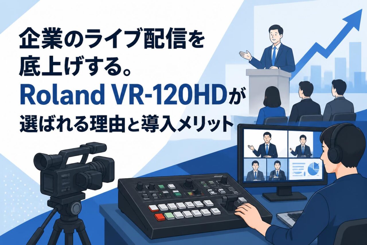 企業のライブ配信を底上げする。Roland VR-120HDが選ばれる理由と導入