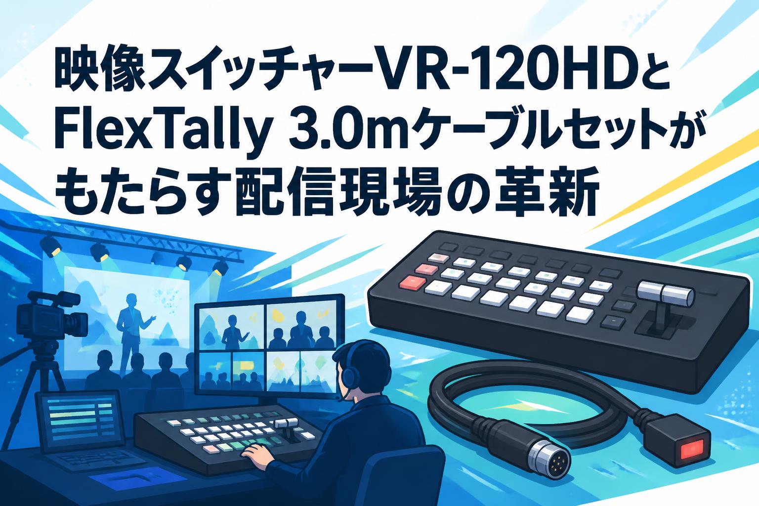 映像スイッチャーVR-120HDとFlexTally 3.0mケーブルセットがもたらす