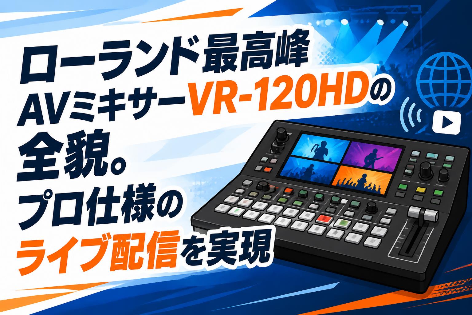 ローランド最高峰AVミキサーVR-120HDの全貌。プロ仕様のライブ配信を
