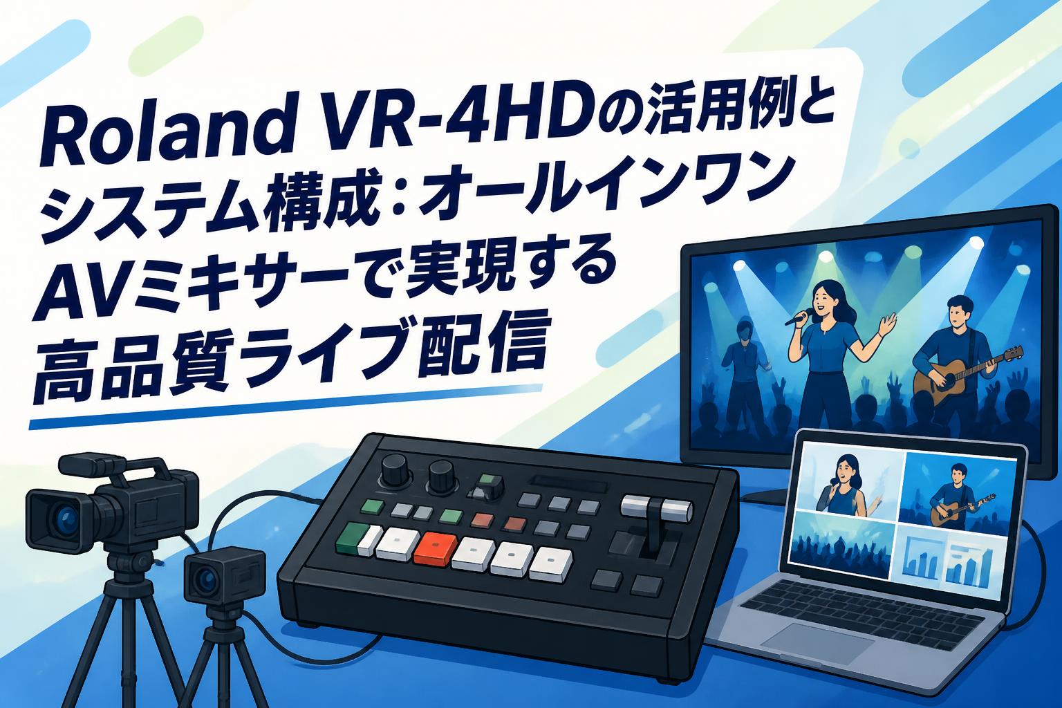 Roland VR-4HDの活用例とシステム構成：オールインワンAVミキサーで