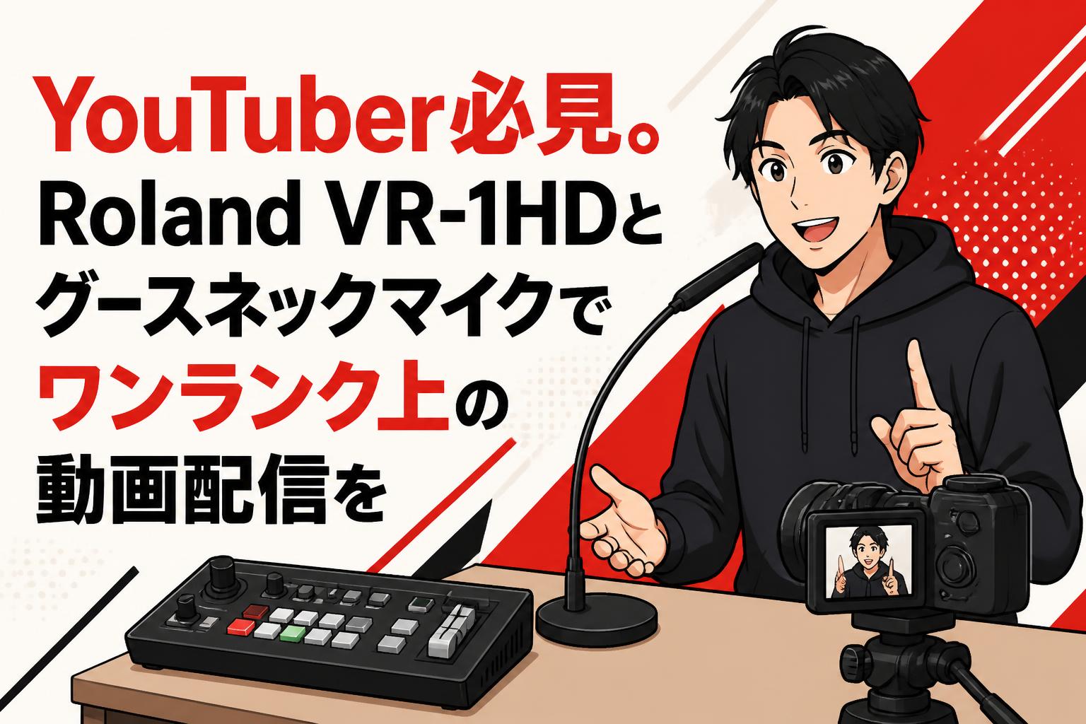 【配信】Roland VR-1HD ＋ Behringer グースネックマイク YouTuber必見。Roland VR-1HDとグースネックマイクでワンランク上の