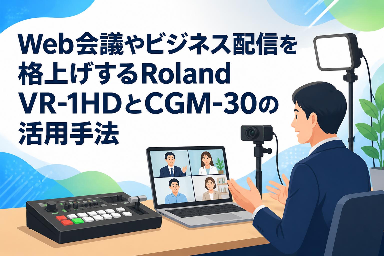 Web会議やビジネス配信を格上げするRoland VR-1HDとCGM-30の活用手法