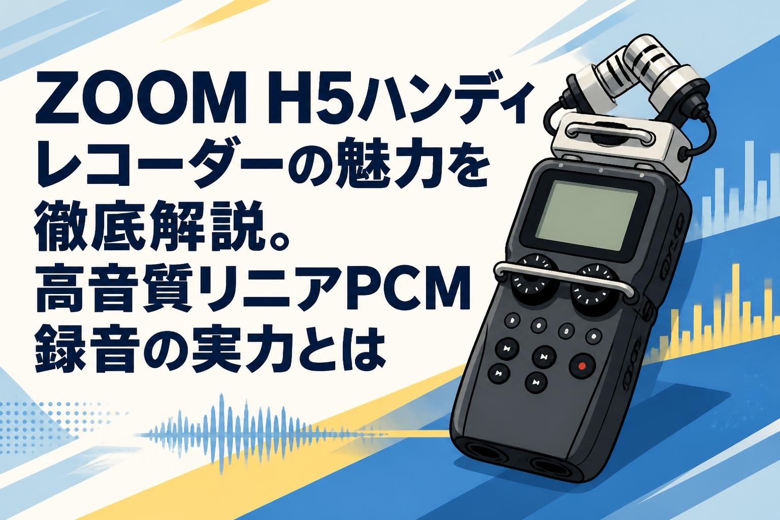 ZOOM H5ハンディレコーダーの魅力を徹底解説。高音質リニアPCM録音の