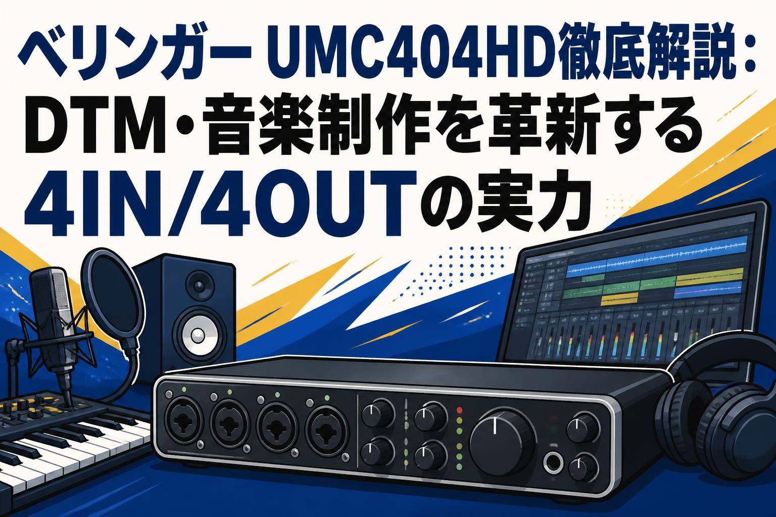 ベリンガー UMC404HD徹底解説：DTM・音楽制作を革新する4IN/4OUTの実力