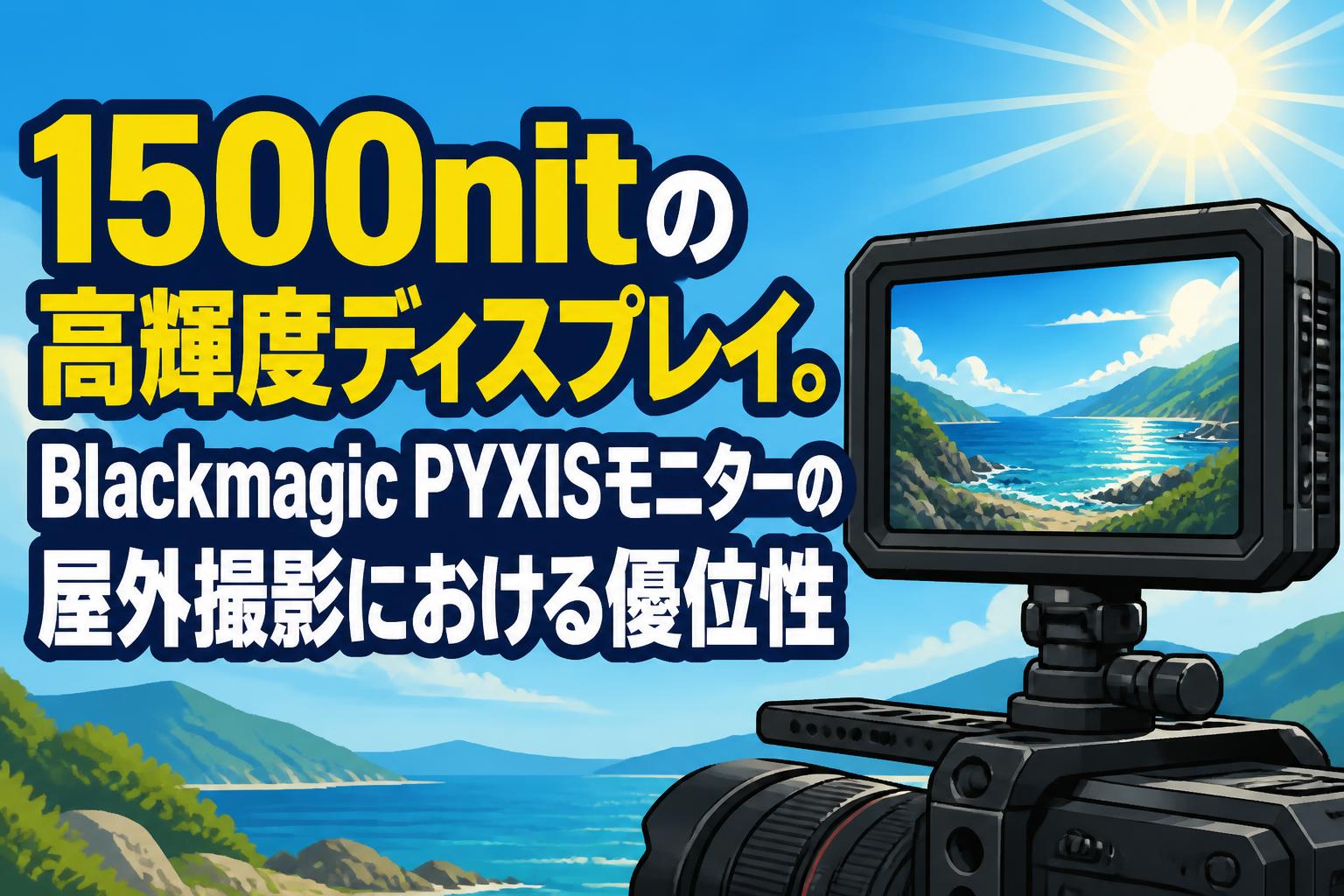 1500nitの高輝度ディスプレイ。Blackmagic PYXISモニターの屋外撮影