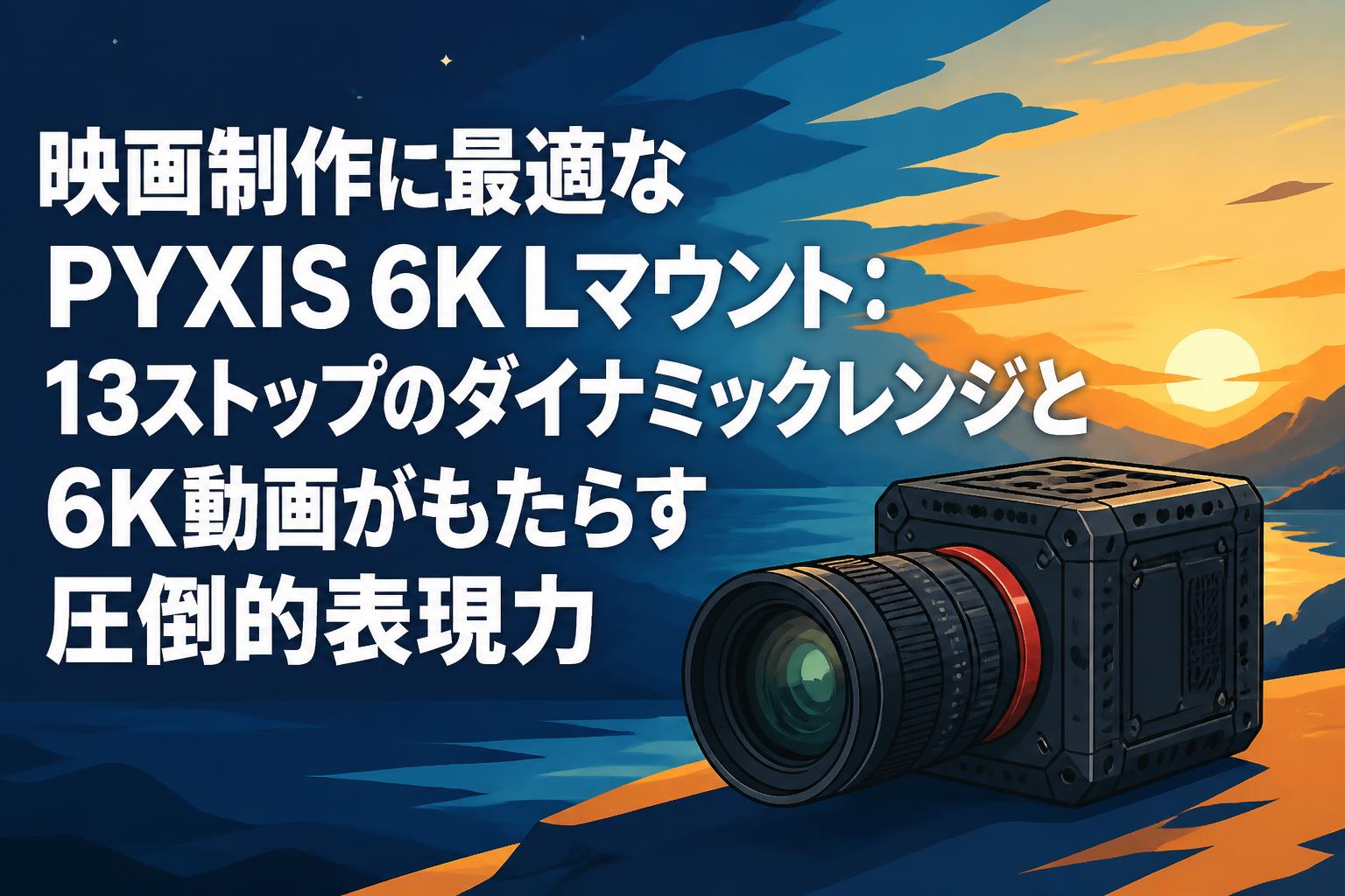 映画制作に最適なPYXIS 6K Lマウント：13ストップのダイナミックレンジ
