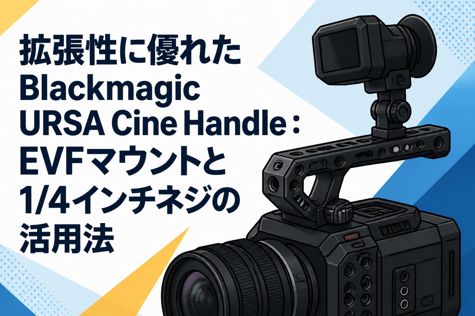 拡張性に優れたBlackmagic URSA Cine Handle：EVFマウントと1/4