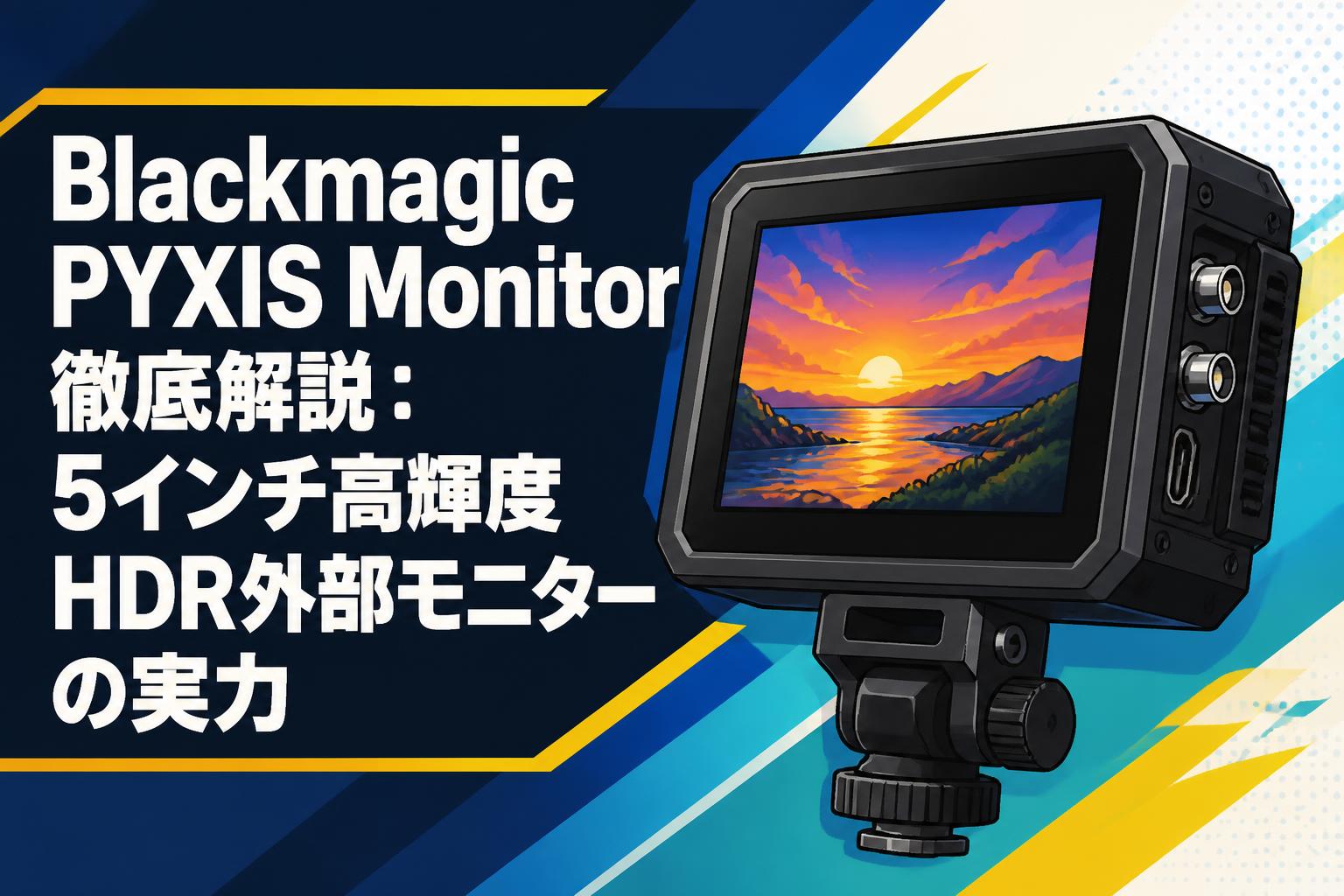 Blackmagic PYXIS Monitor徹底解説：5インチ高輝度HDR外部モニターの
