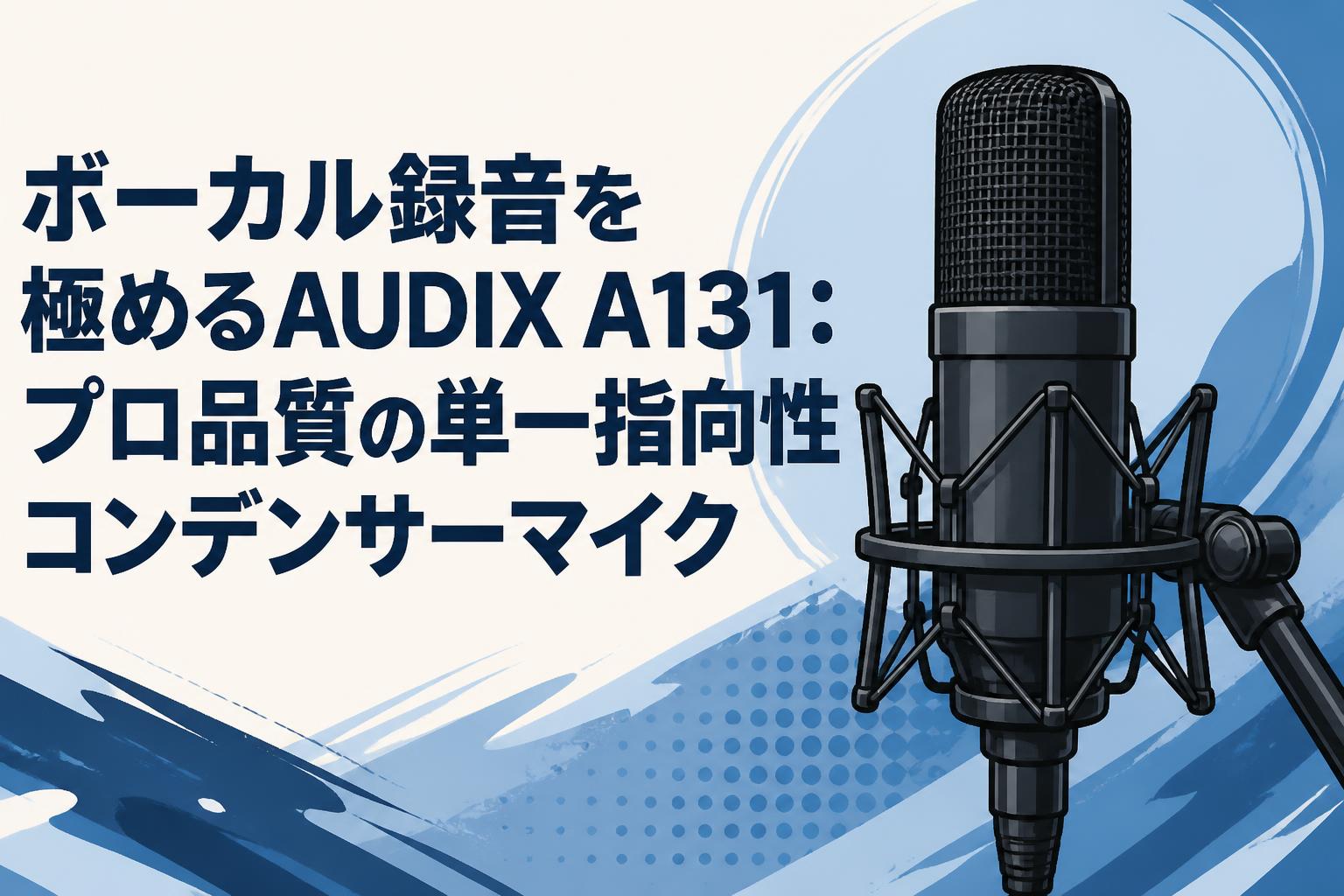 ボーカル録音を極めるAUDIX A131：プロ品質の単一指向性コンデンサー